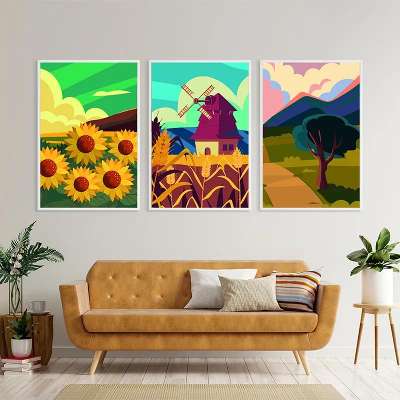 Obraz Multicanvas Ruralrt Set mockup 4