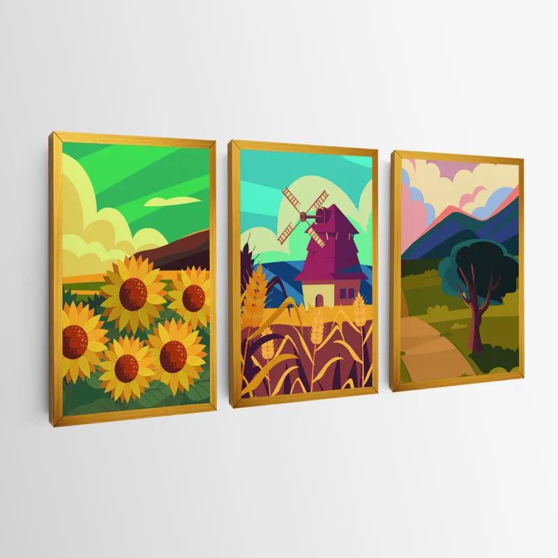 Obraz Multicanvas Ruralrt Set mockup 0