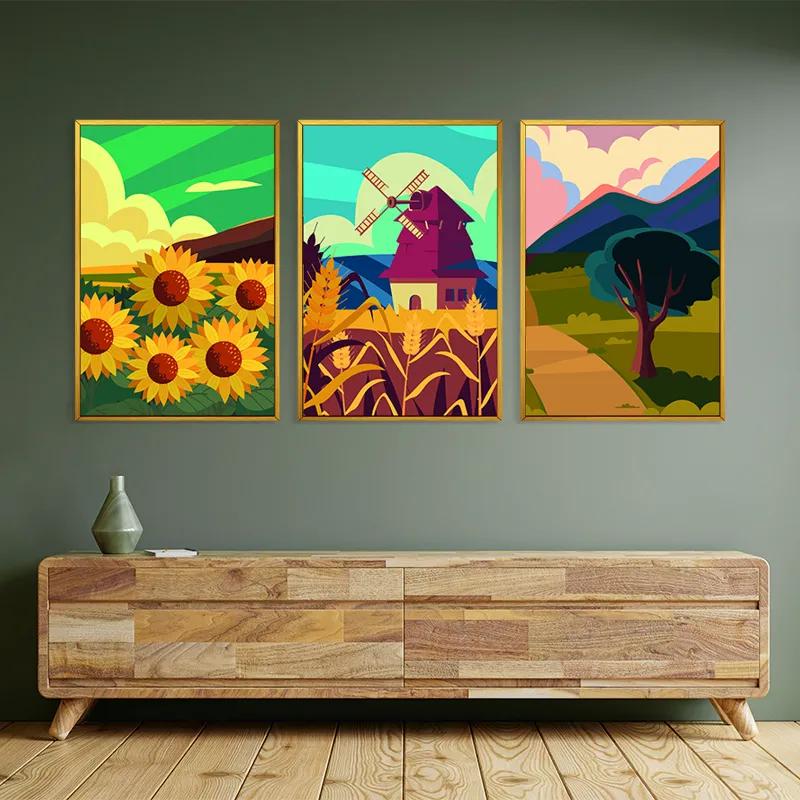 Obraz Multicanvas Ruralrt Set mockup 2