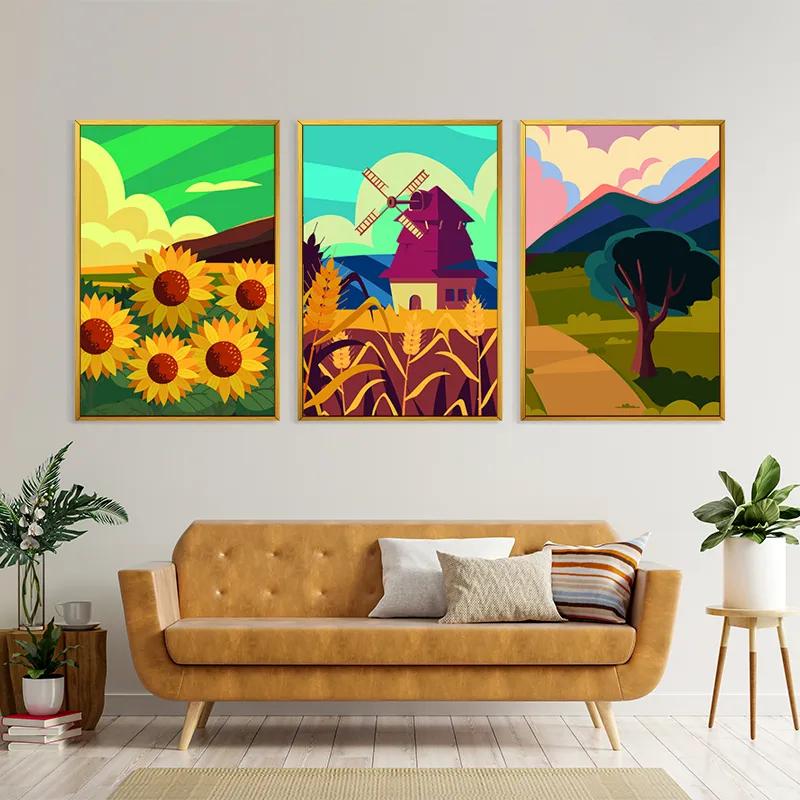 Obraz Multicanvas Ruralrt Set mockup 4