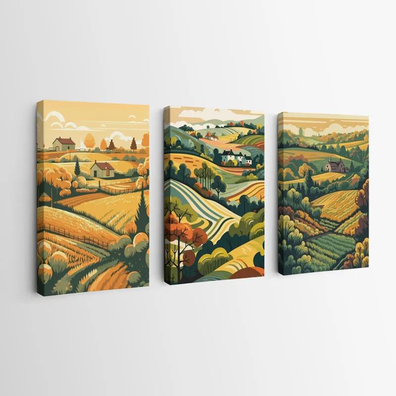 Obraz Multicanvas Farm Set mockup 0