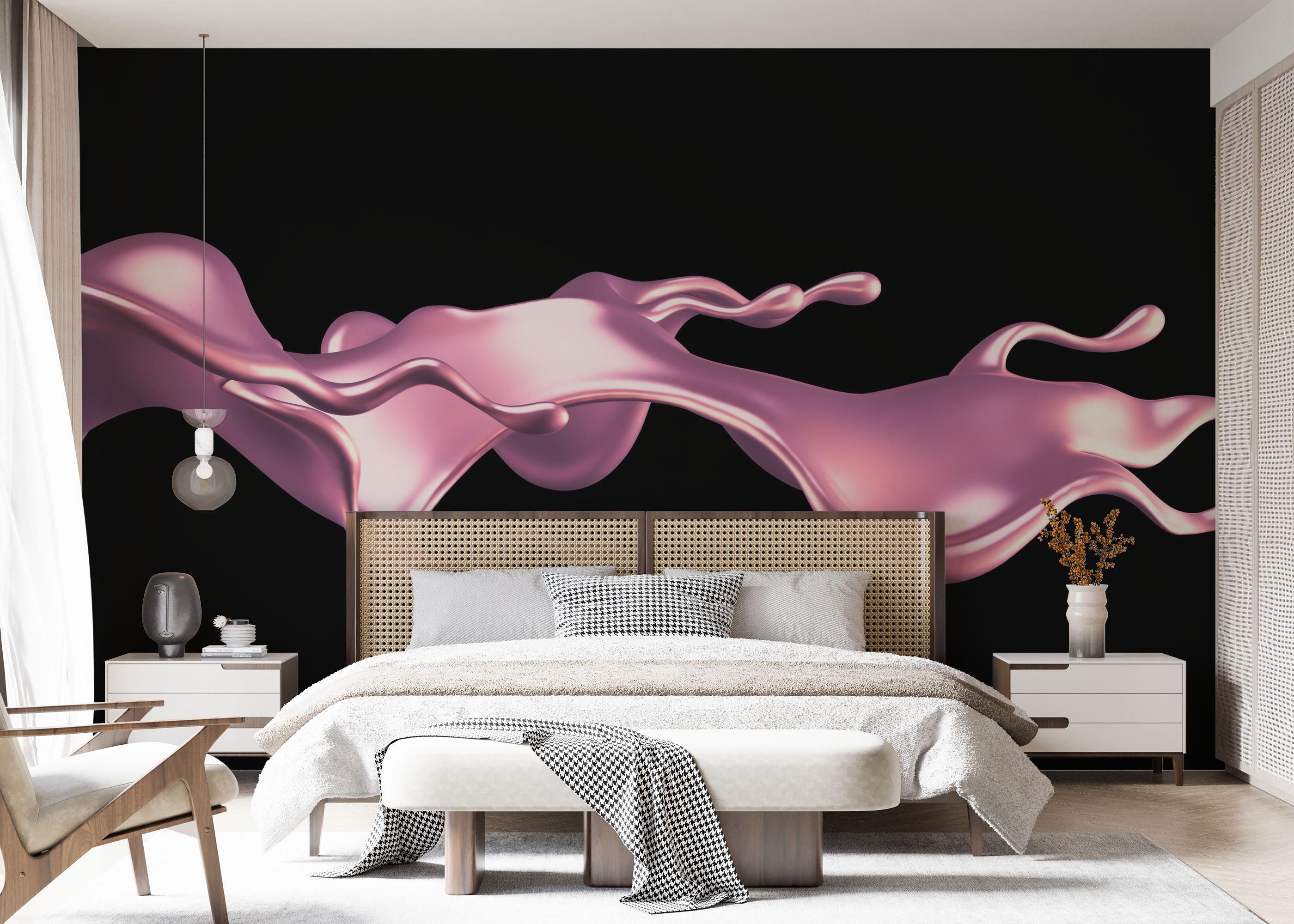 Fototapeta Cool Pink Floating Liquid mockup 7