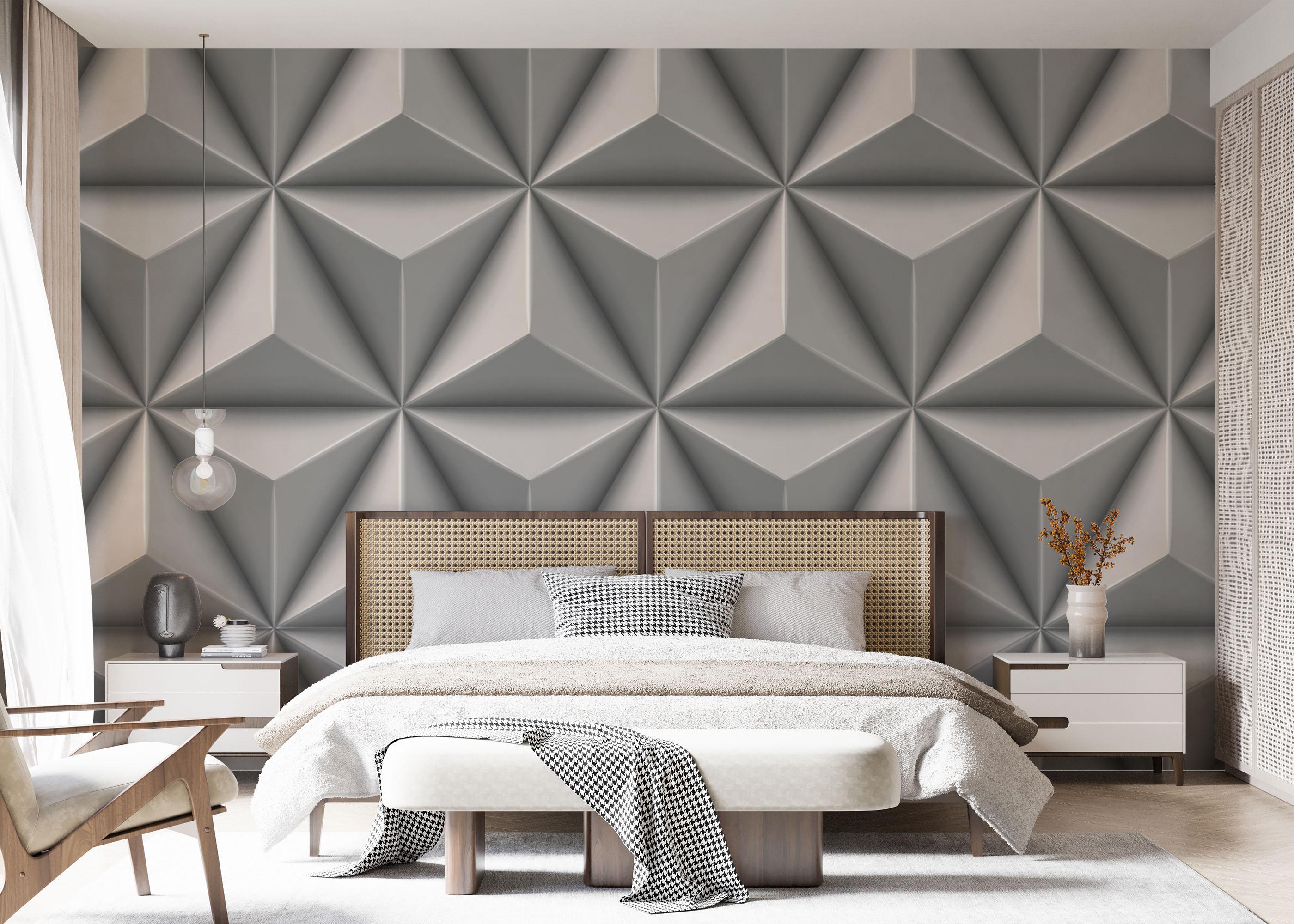 Fototapeta Grey 3d Triangle mockup 7