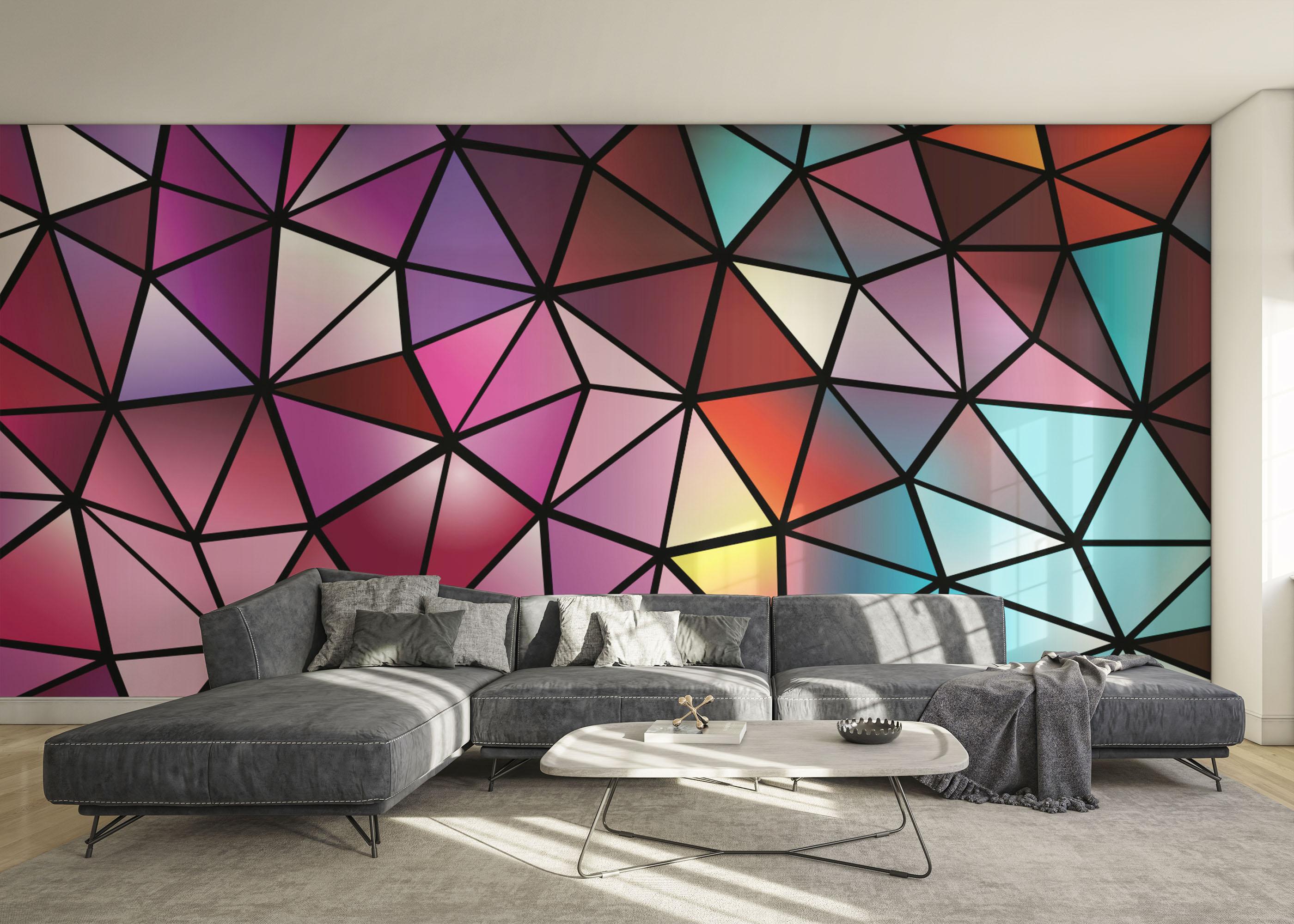 Fototapeta Abstract Mosaic Triangle mockup 0