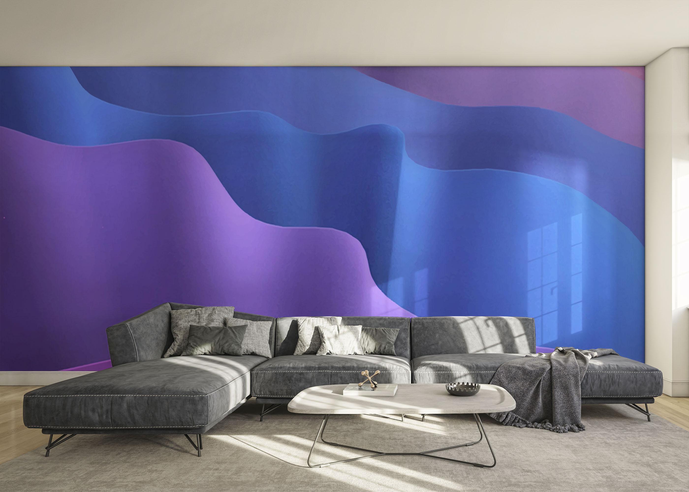 Fototapeta Blue 3d Paper mockup 0