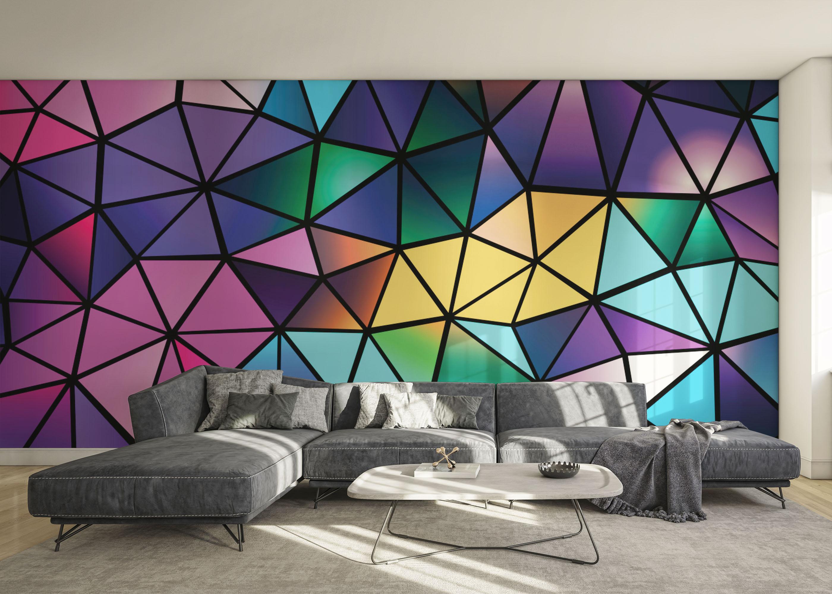 Fototapeta Color Mosaic Polygons mockup 0