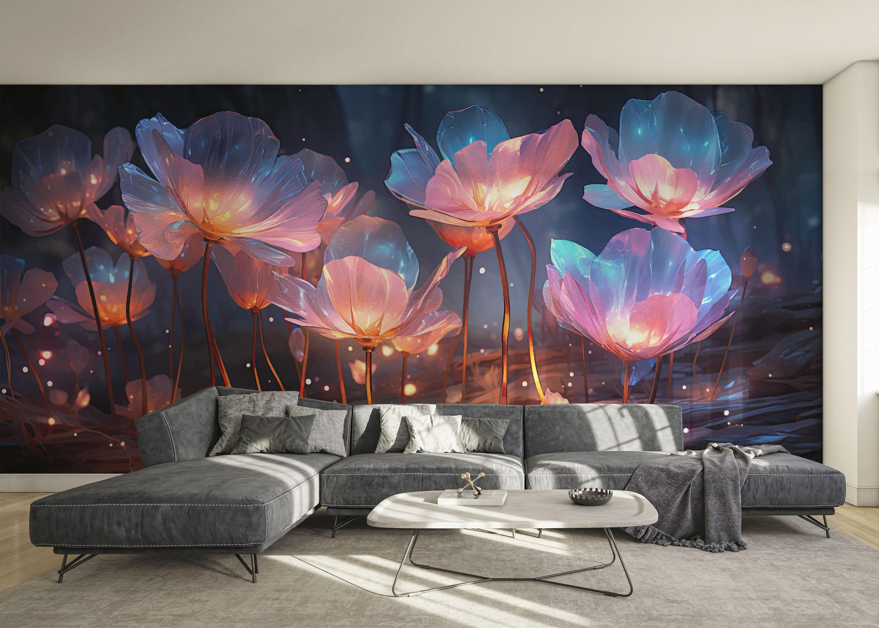 Fototapeta Flower 3d Glow mockup 0