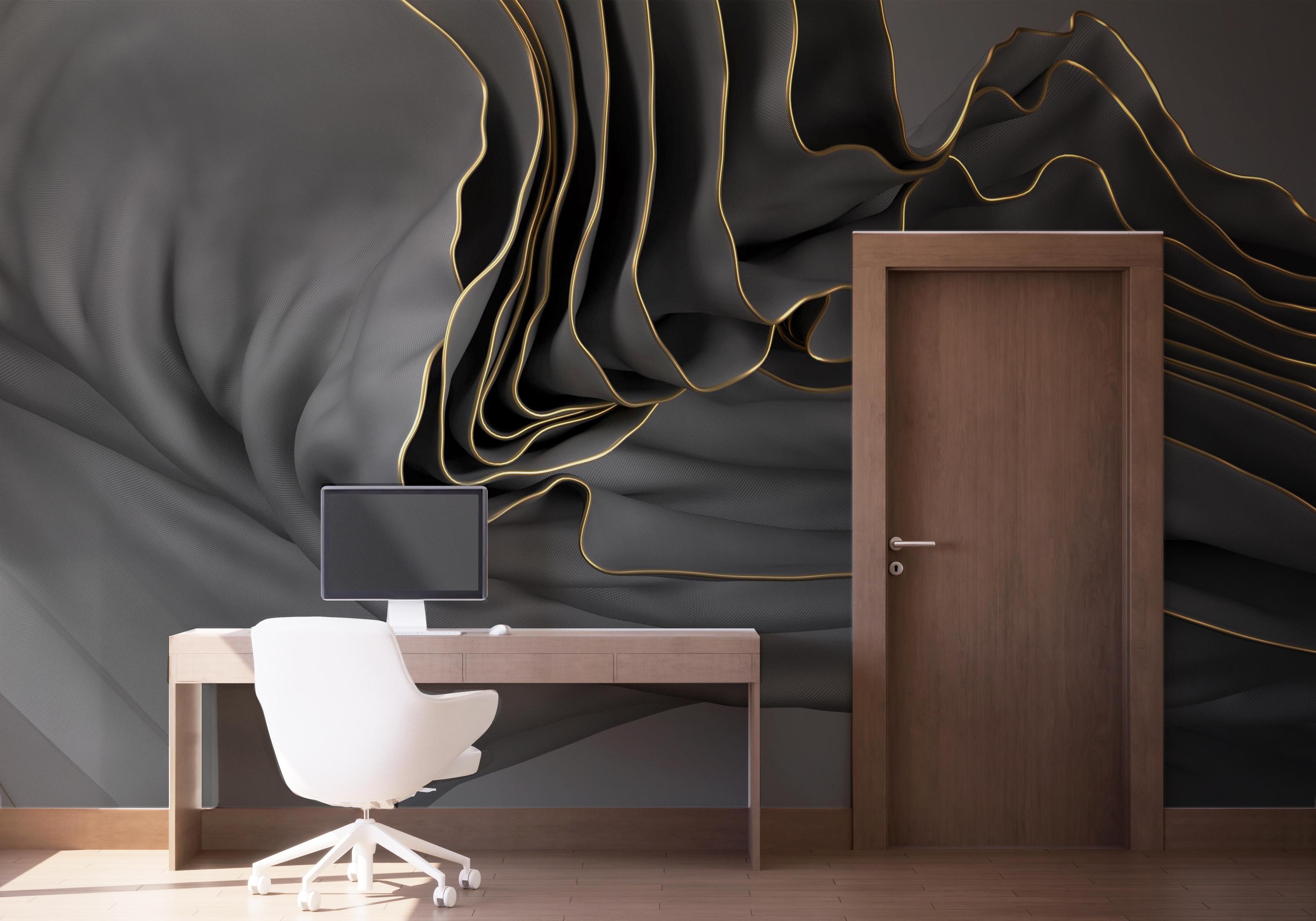 Fototapeta 3d Wavy Material mockup 1