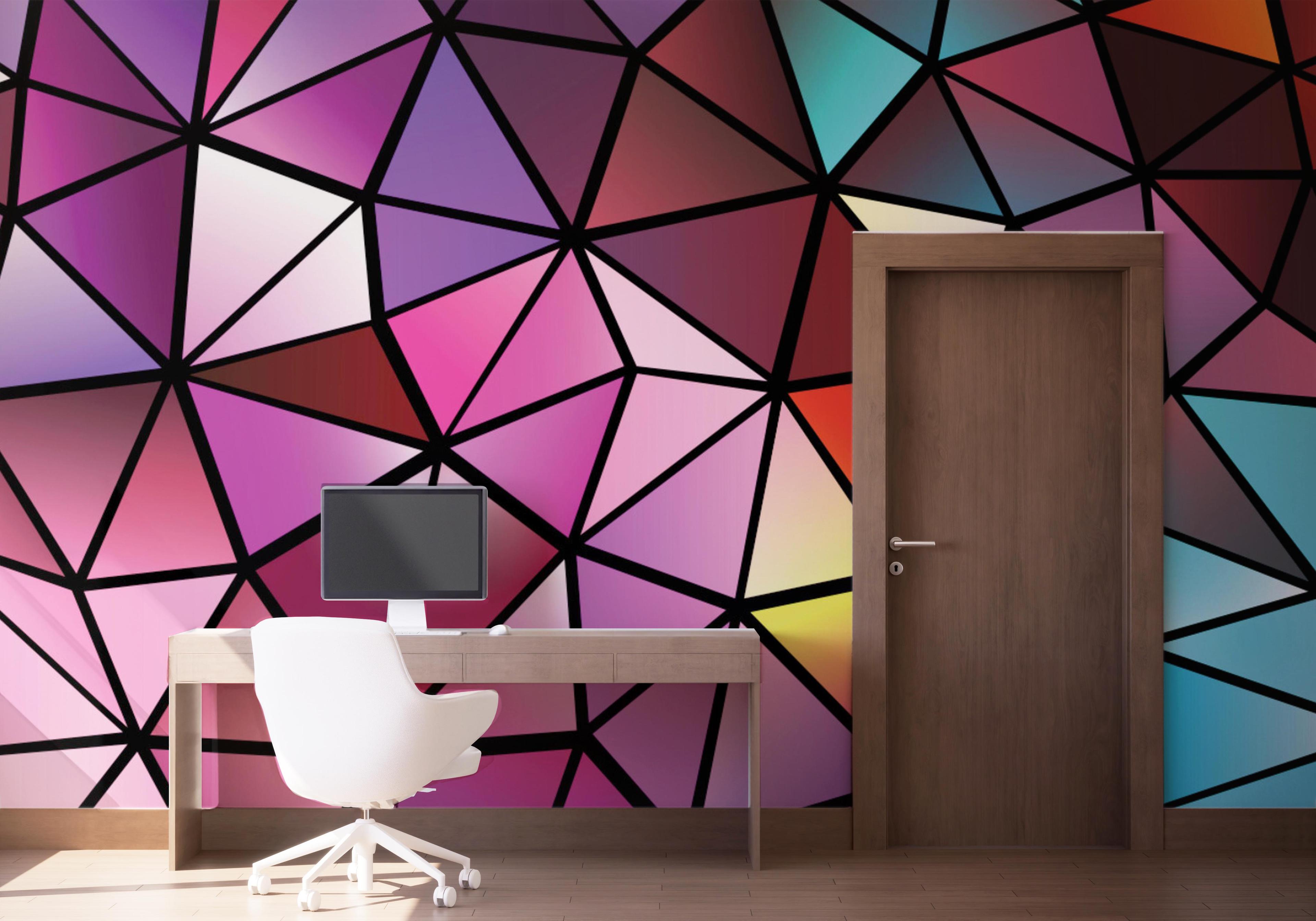 Fototapeta Abstract Mosaic Triangle mockup 1