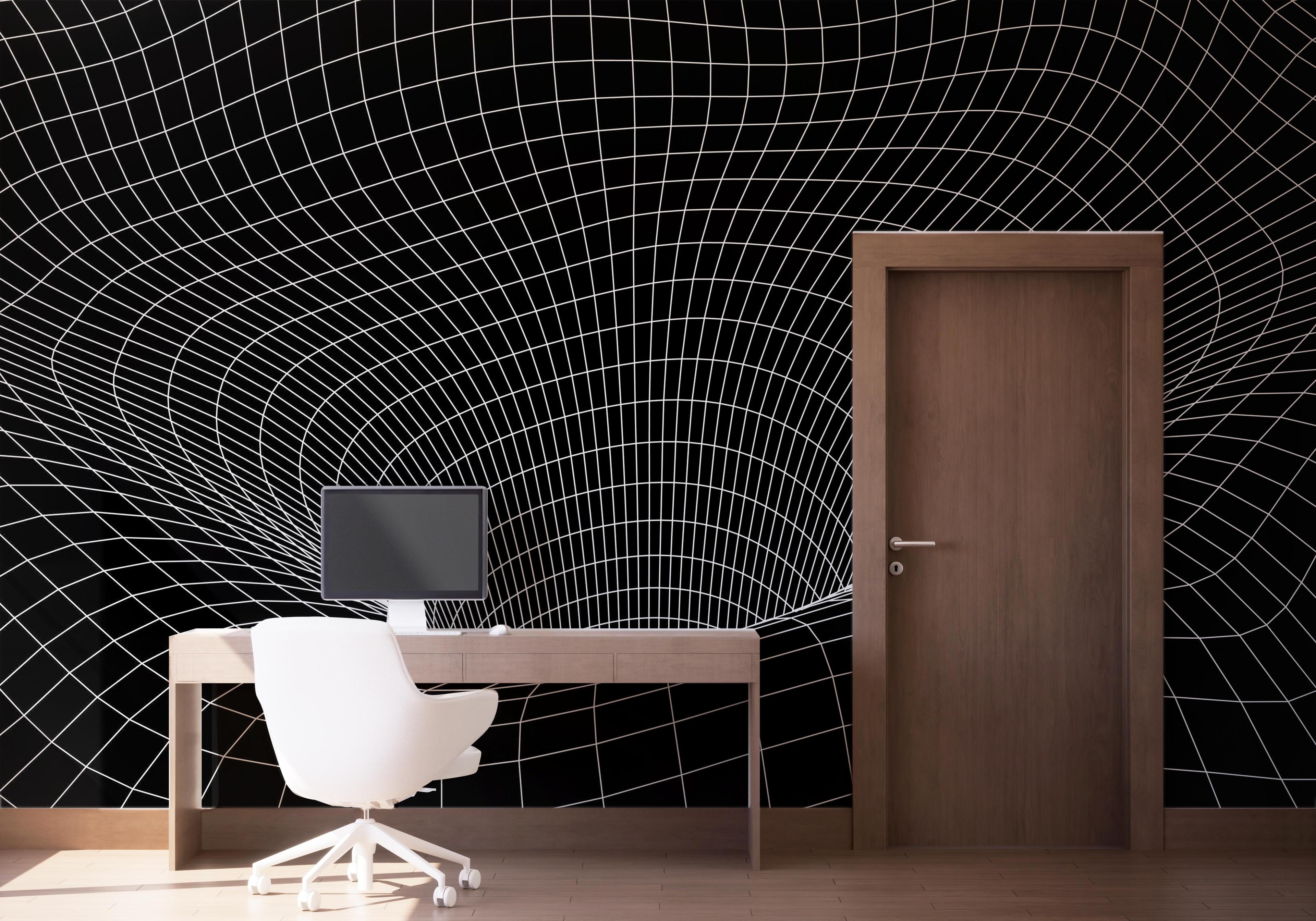 Fototapeta Black 3d Hole Line mockup 1