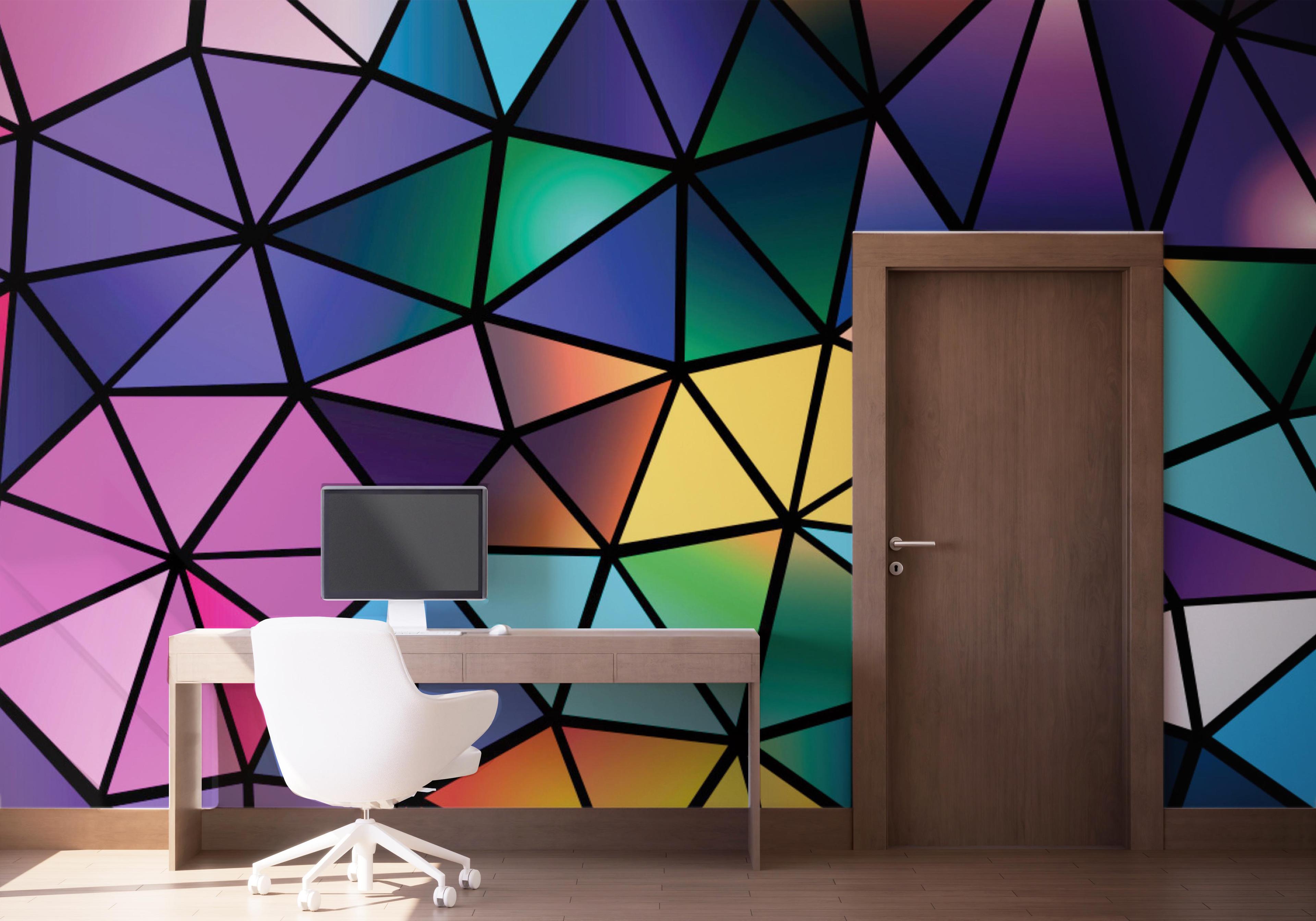 Fototapeta Color Mosaic Polygons mockup 1