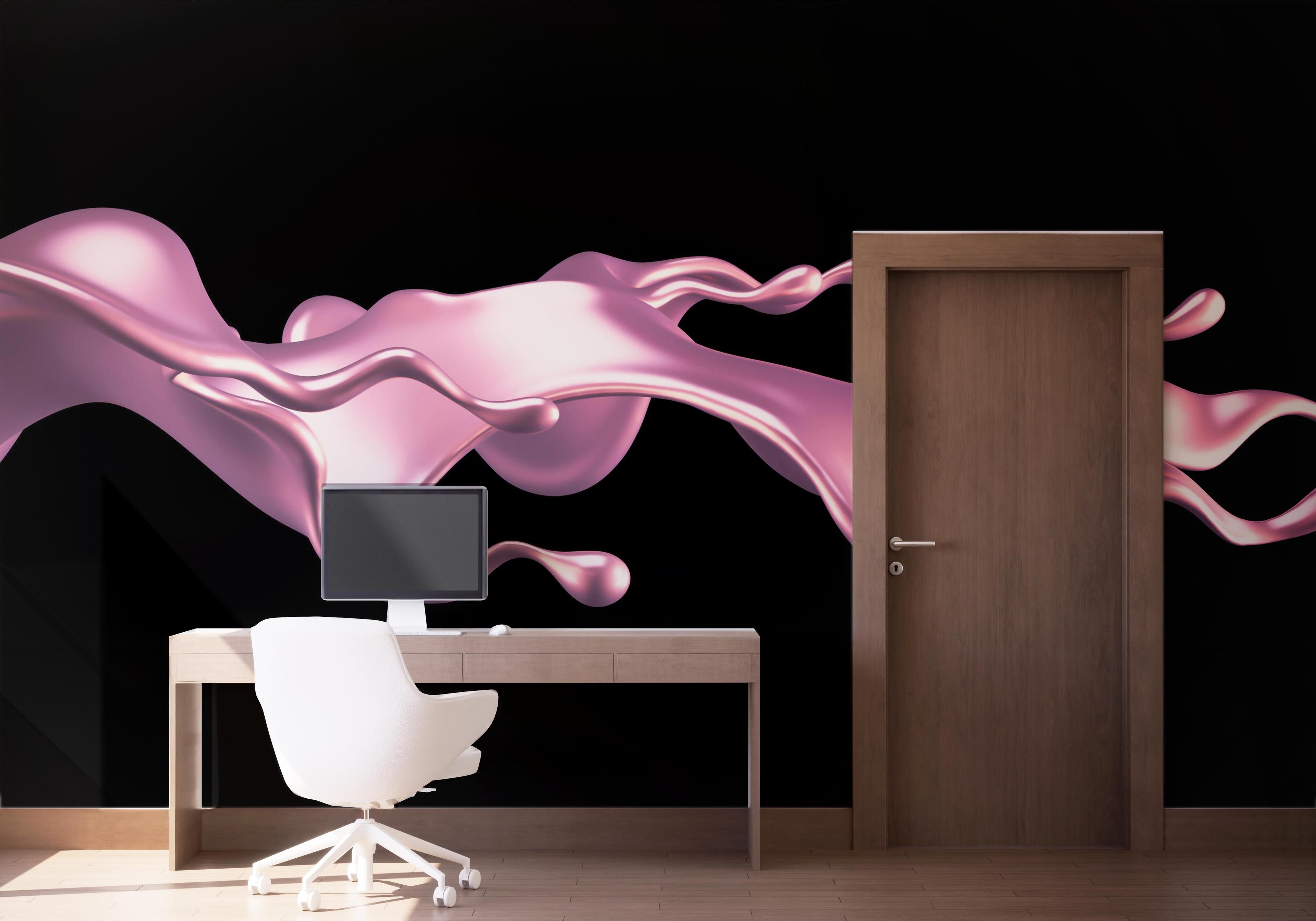 Fototapeta Cool Pink Floating Liquid mockup 1