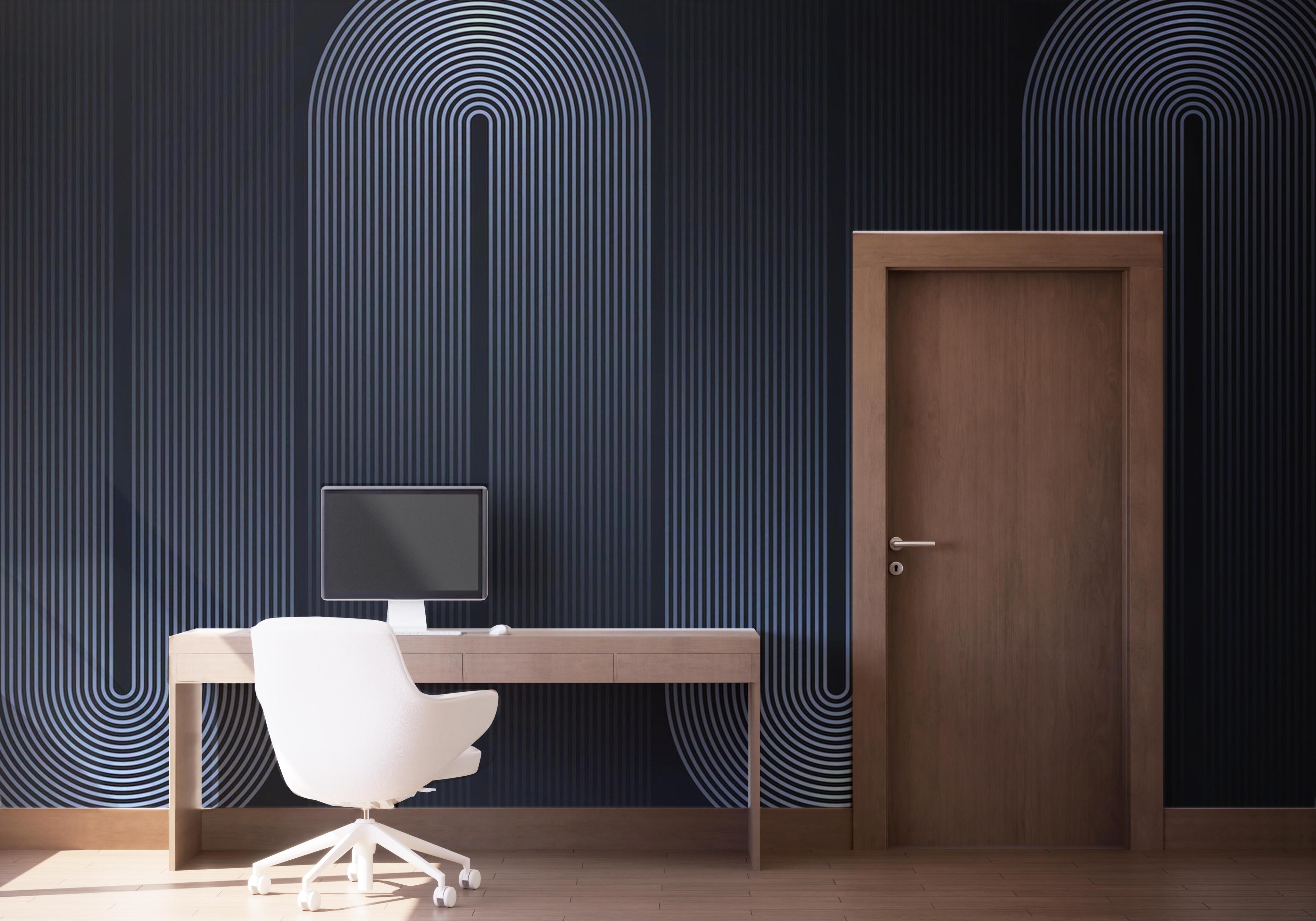 Fototapeta Curved Light Lines mockup 1