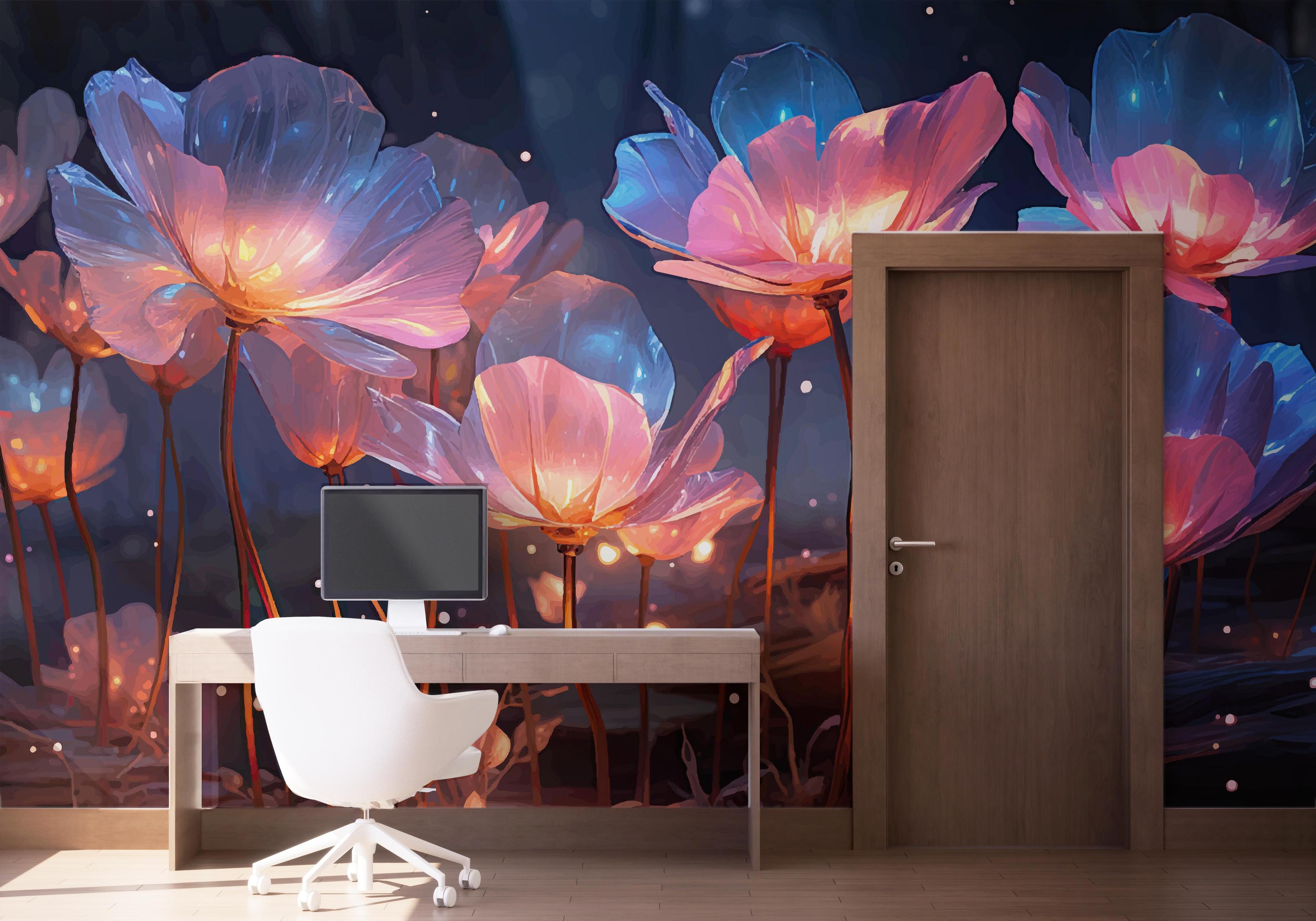 Fototapeta Flower 3d Glow mockup 1