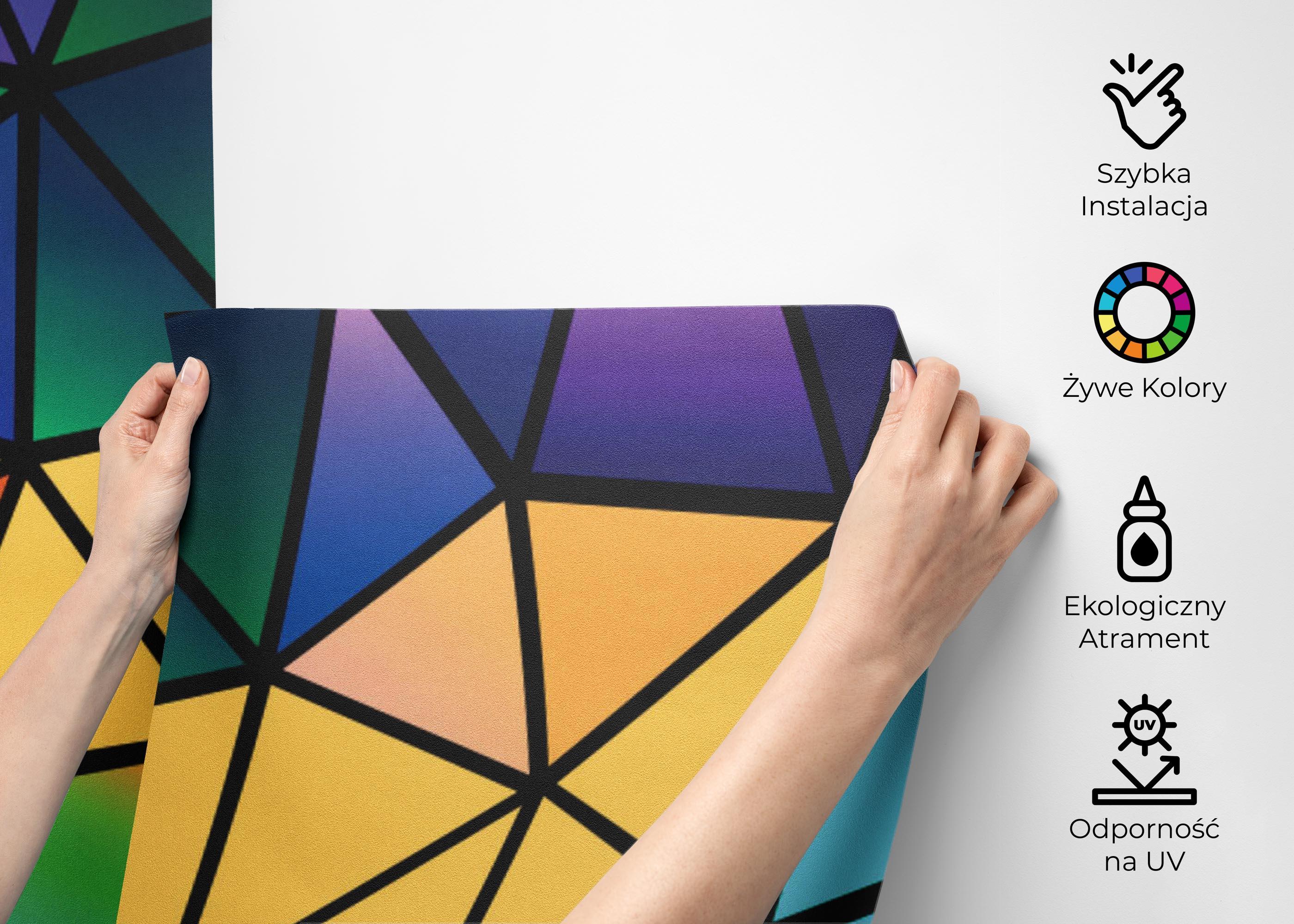 Fototapeta Color Mosaic Polygons mockup 2