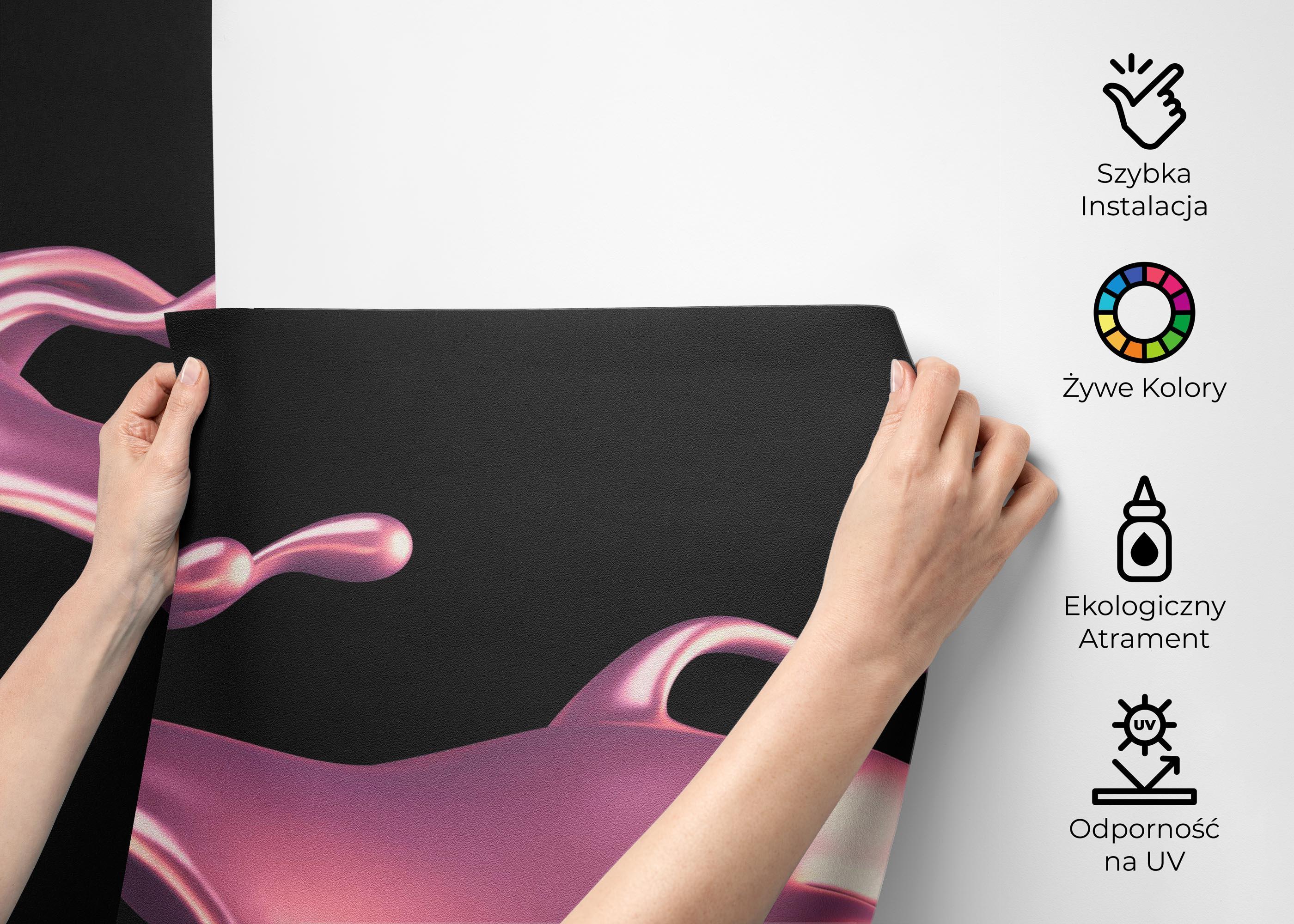 Fototapeta Cool Pink Floating Liquid mockup 2