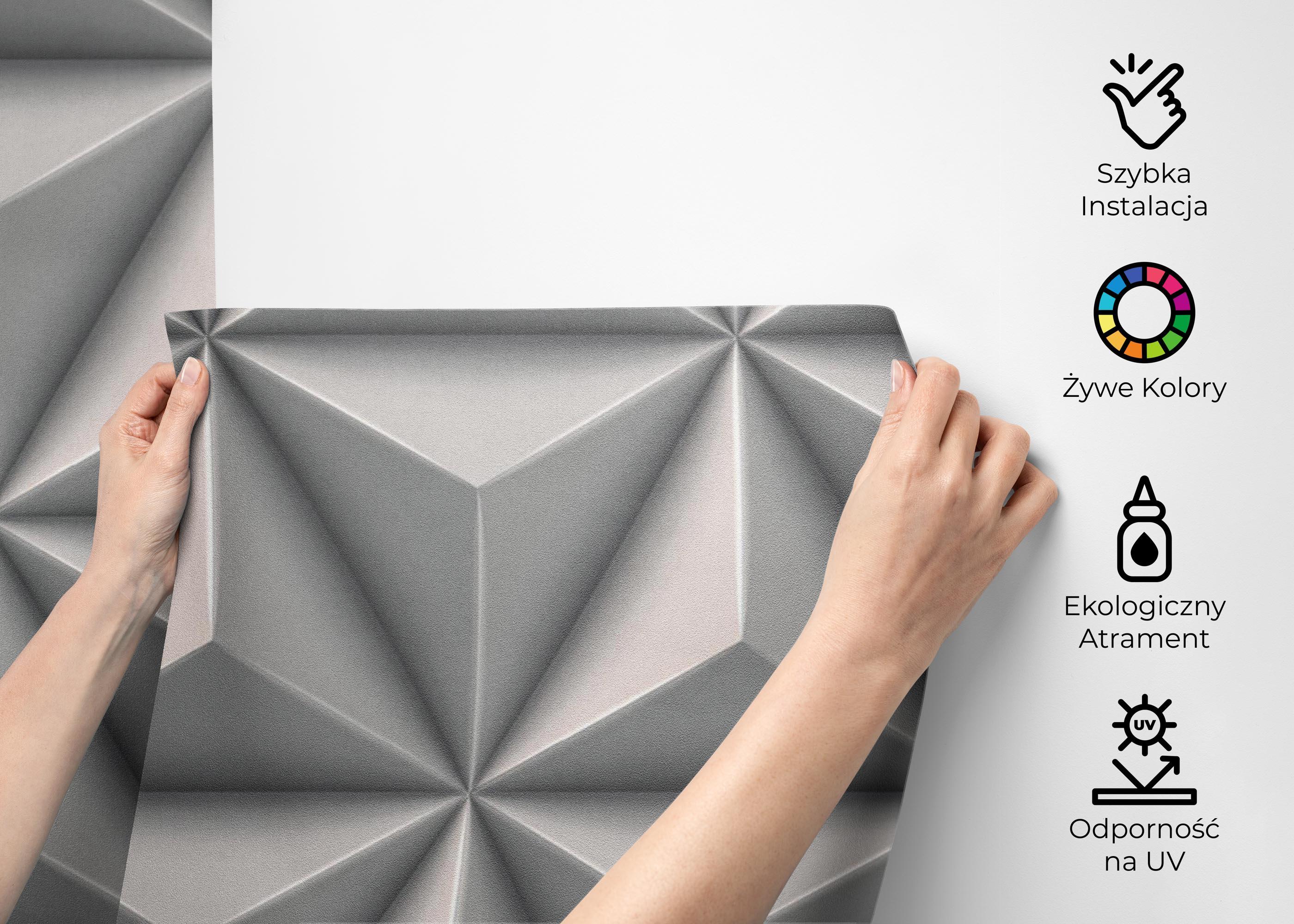 Fototapeta Grey 3d Triangle mockup 2