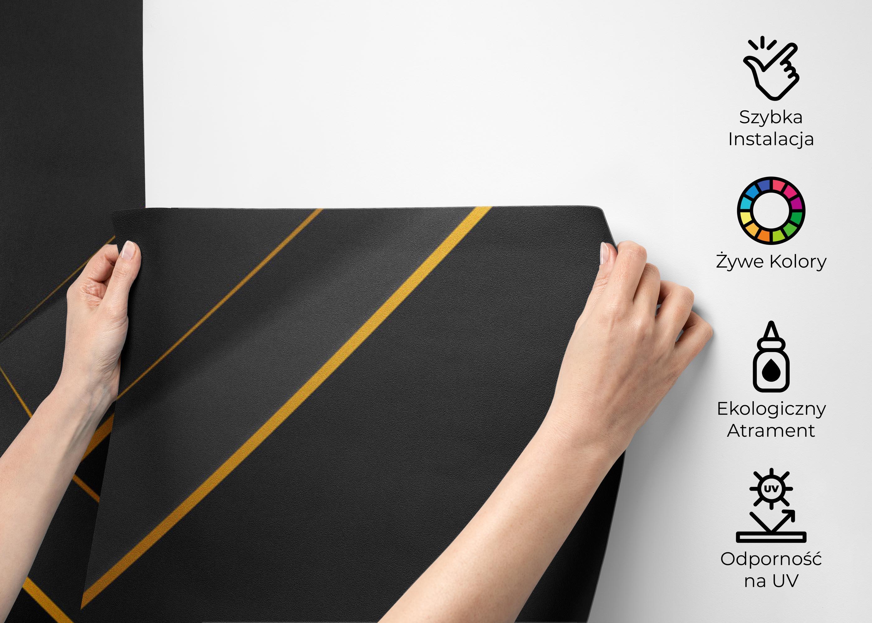 Fototapeta Volumetric Yellow Cubes mockup 2