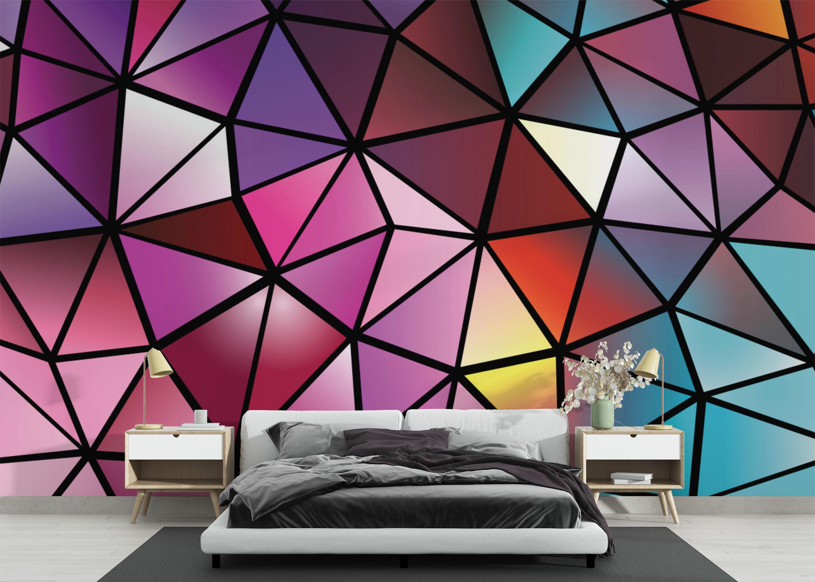 Fototapeta Abstract Mosaic Triangle mockup 3