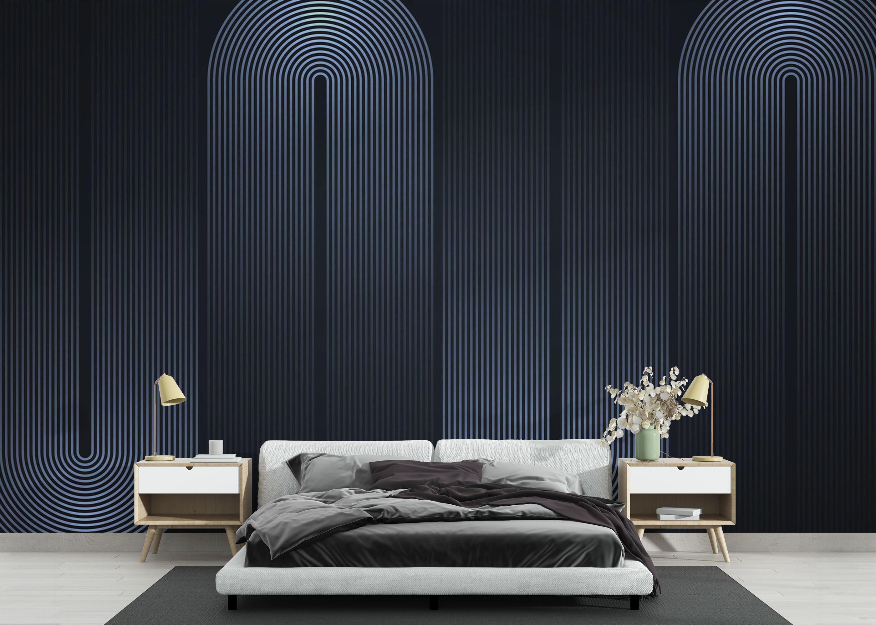 Fototapeta Curved Light Lines mockup 3