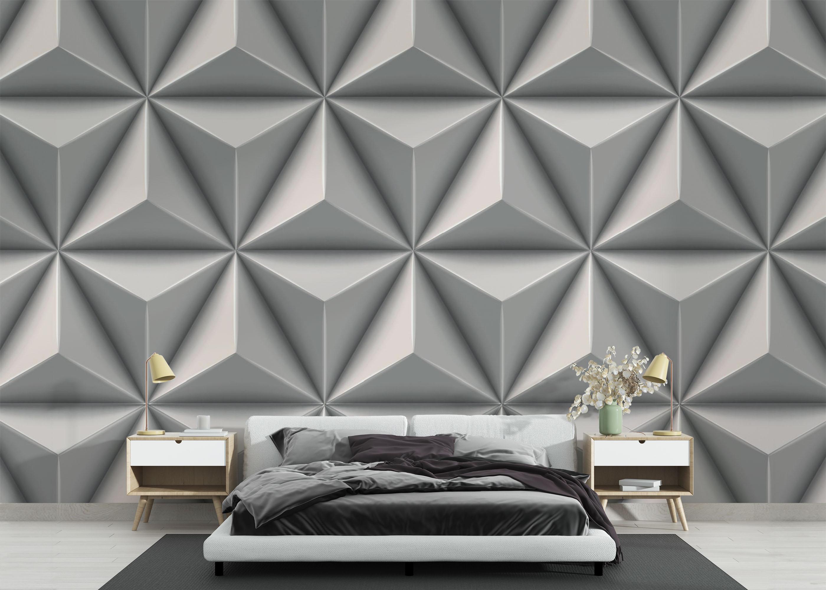 Fototapeta Grey 3d Triangle mockup 3