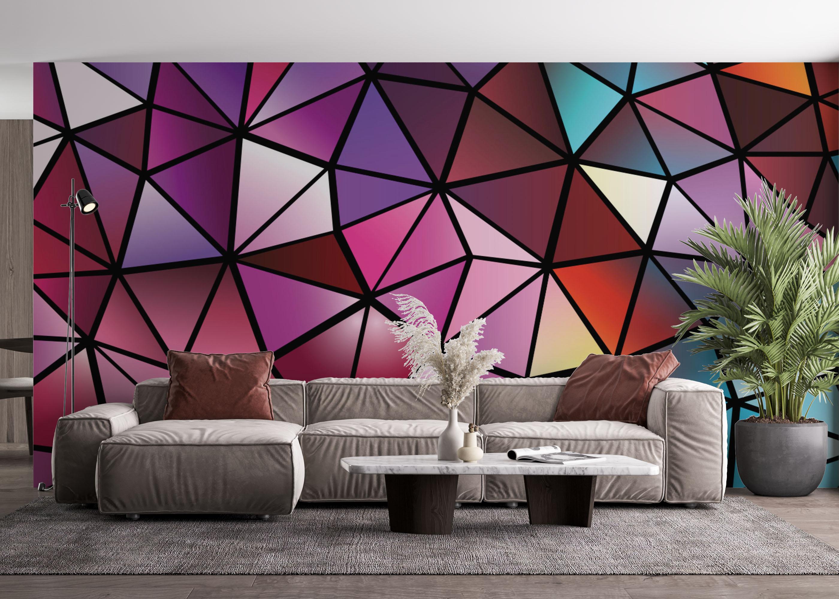 Fototapeta Abstract Mosaic Triangle mockup 4