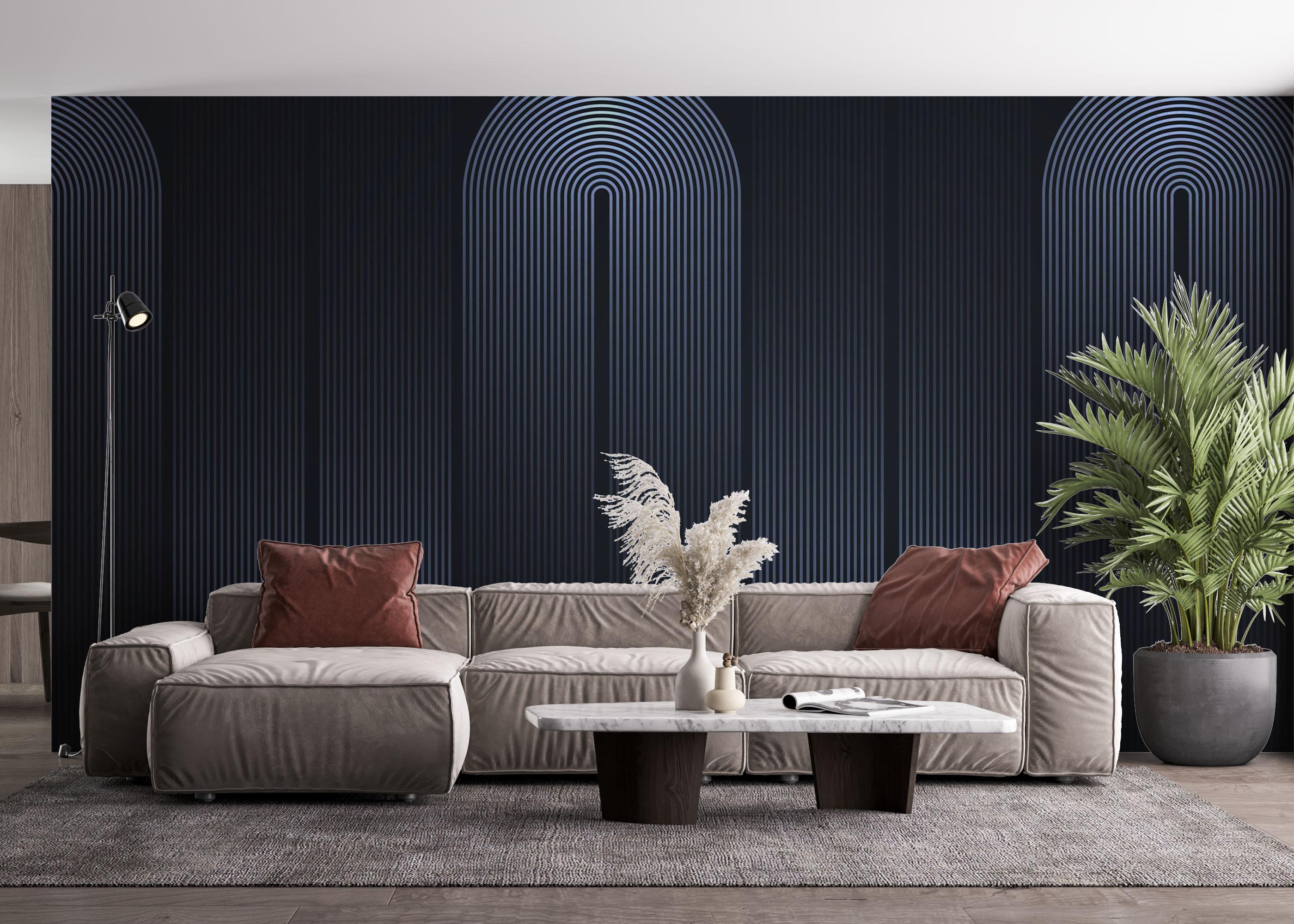 Fototapeta Curved Light Lines mockup 4