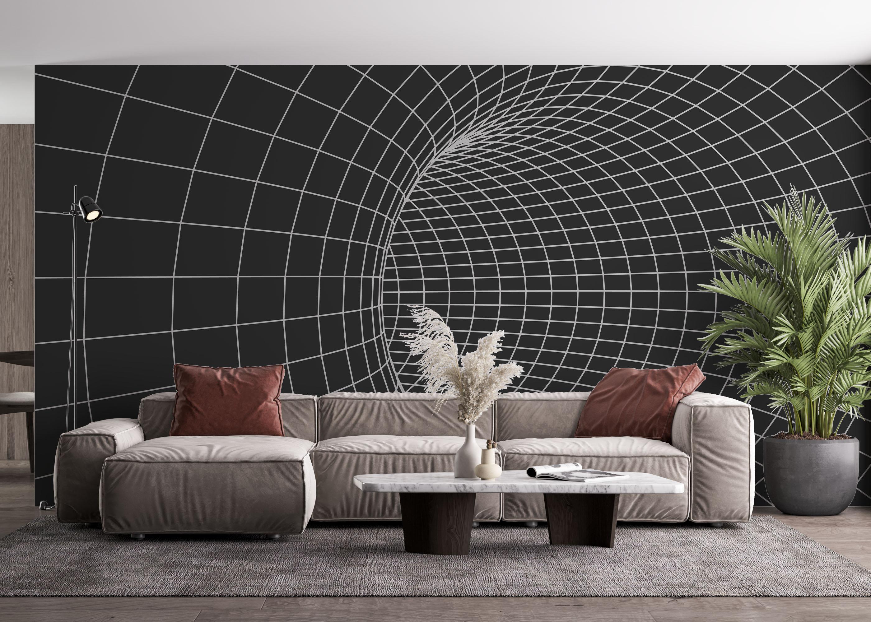 Fototapeta Grey Tunnel Line mockup 4