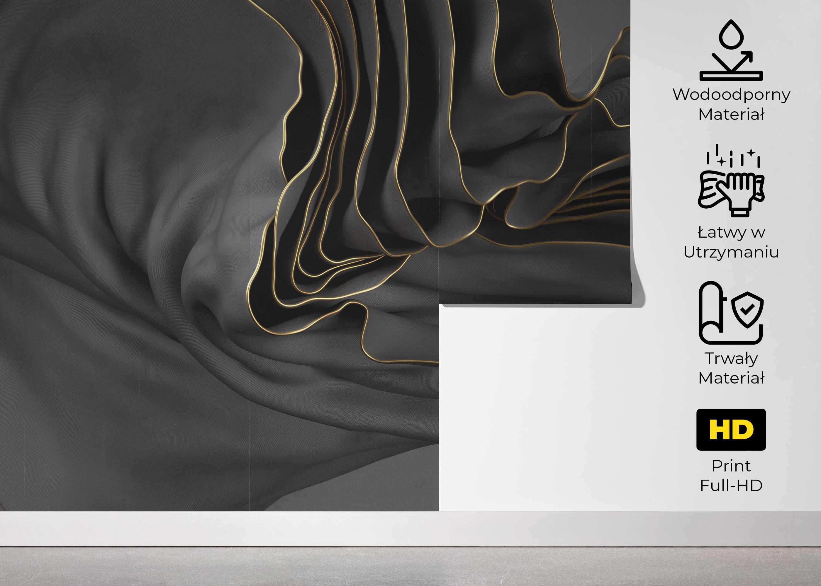 Fototapeta 3d Wavy Material mockup 5