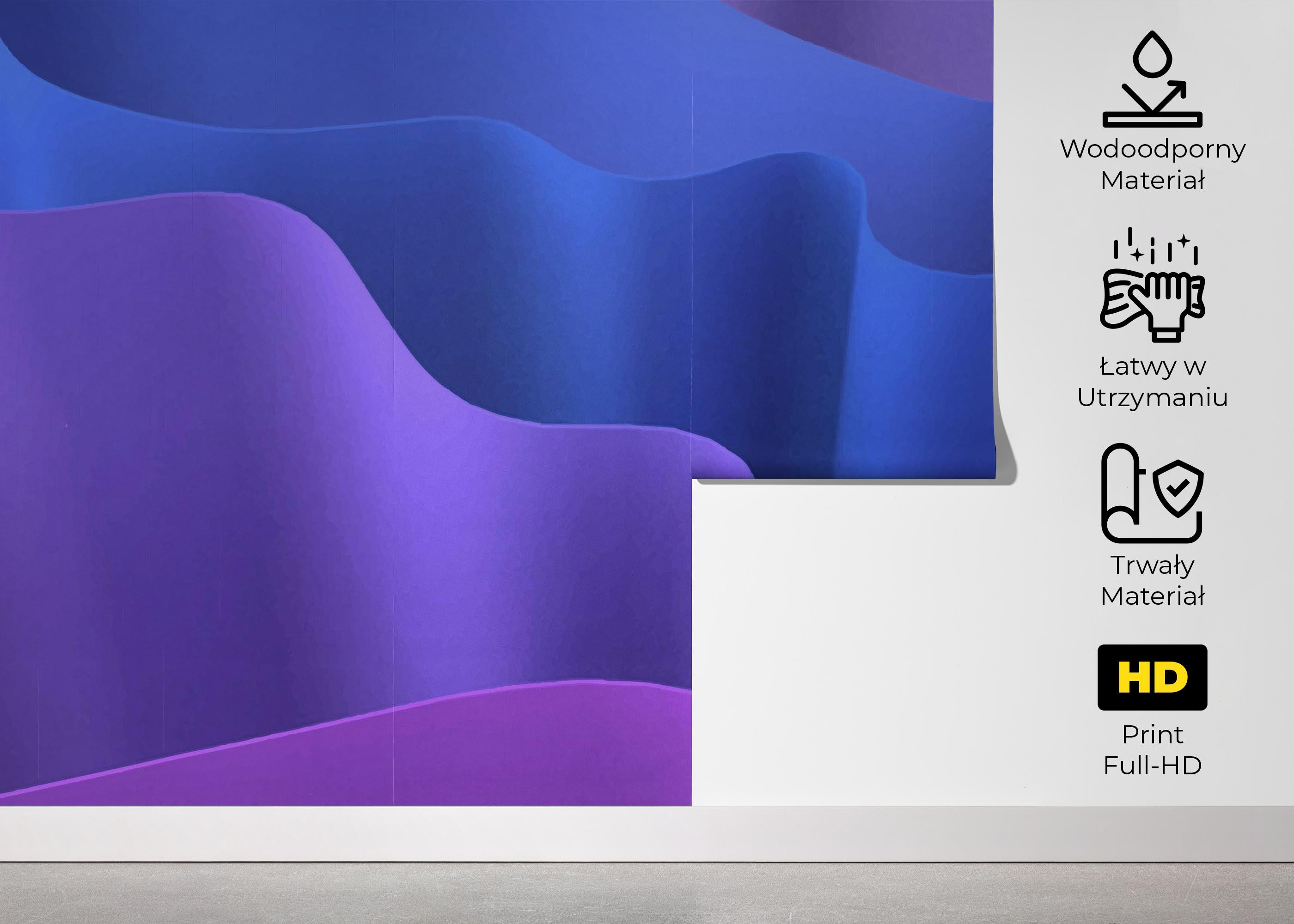 Fototapeta Blue 3d Paper mockup 5