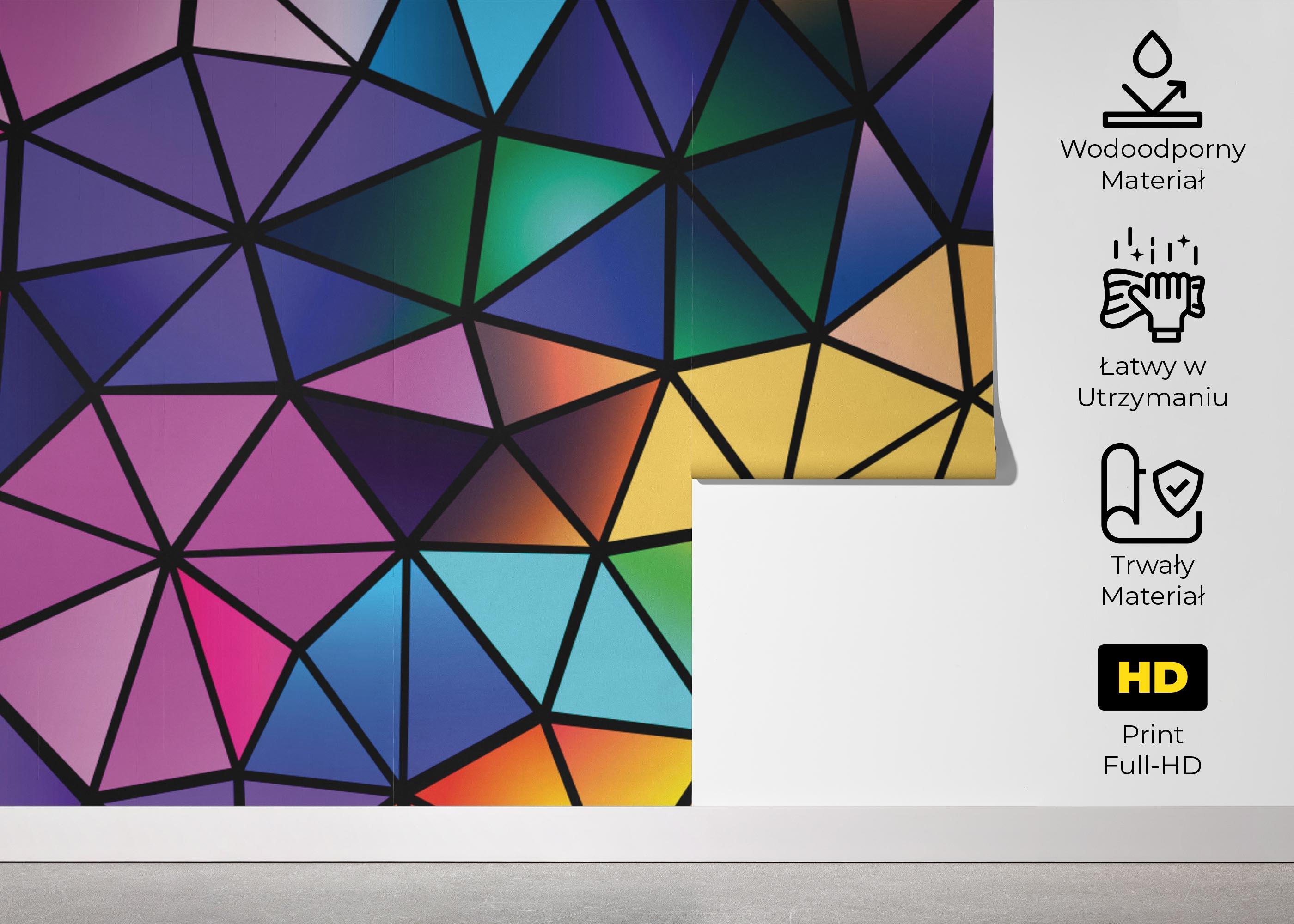 Fototapeta Color Mosaic Polygons mockup 5