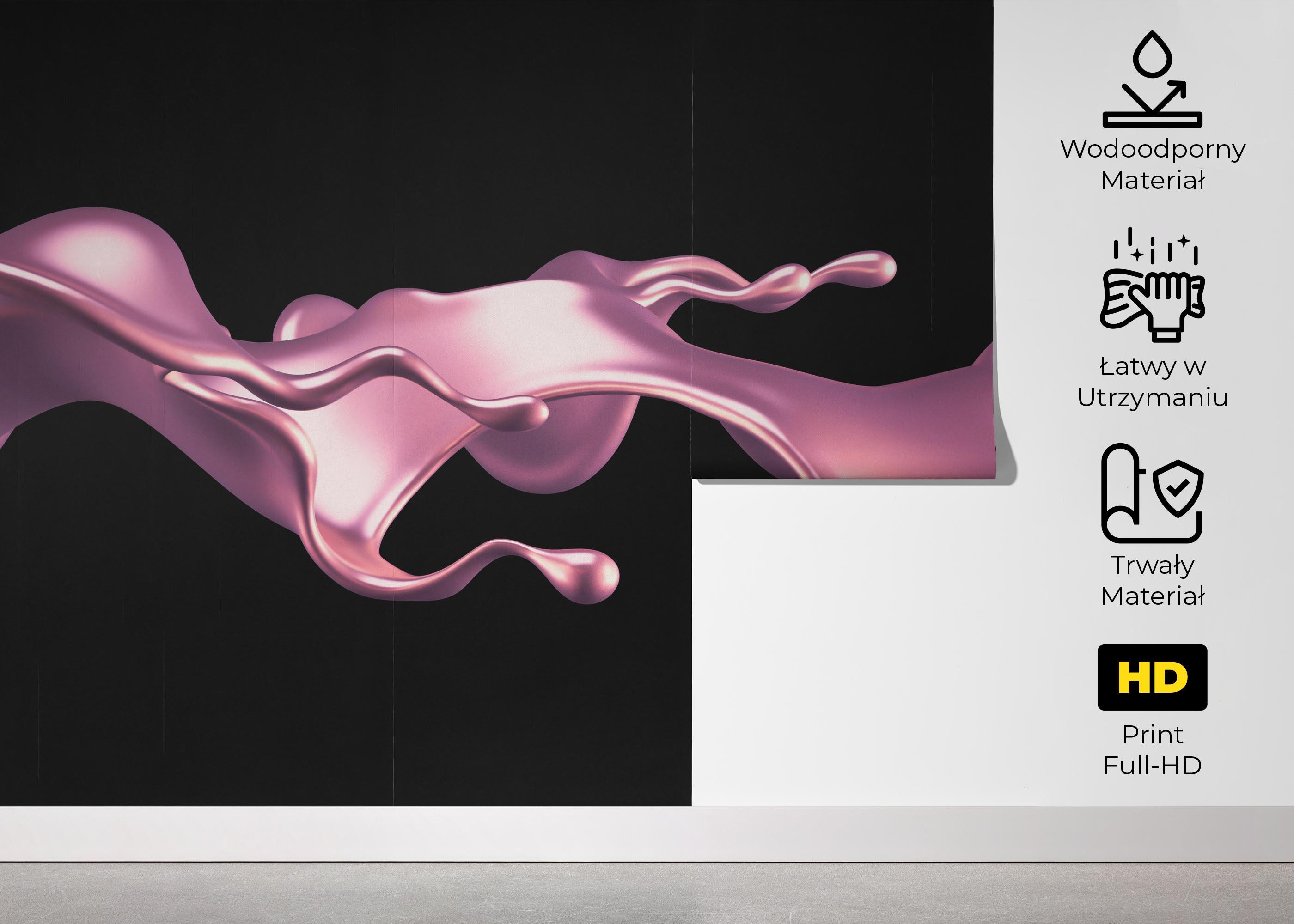 Fototapeta Cool Pink Floating Liquid mockup 5