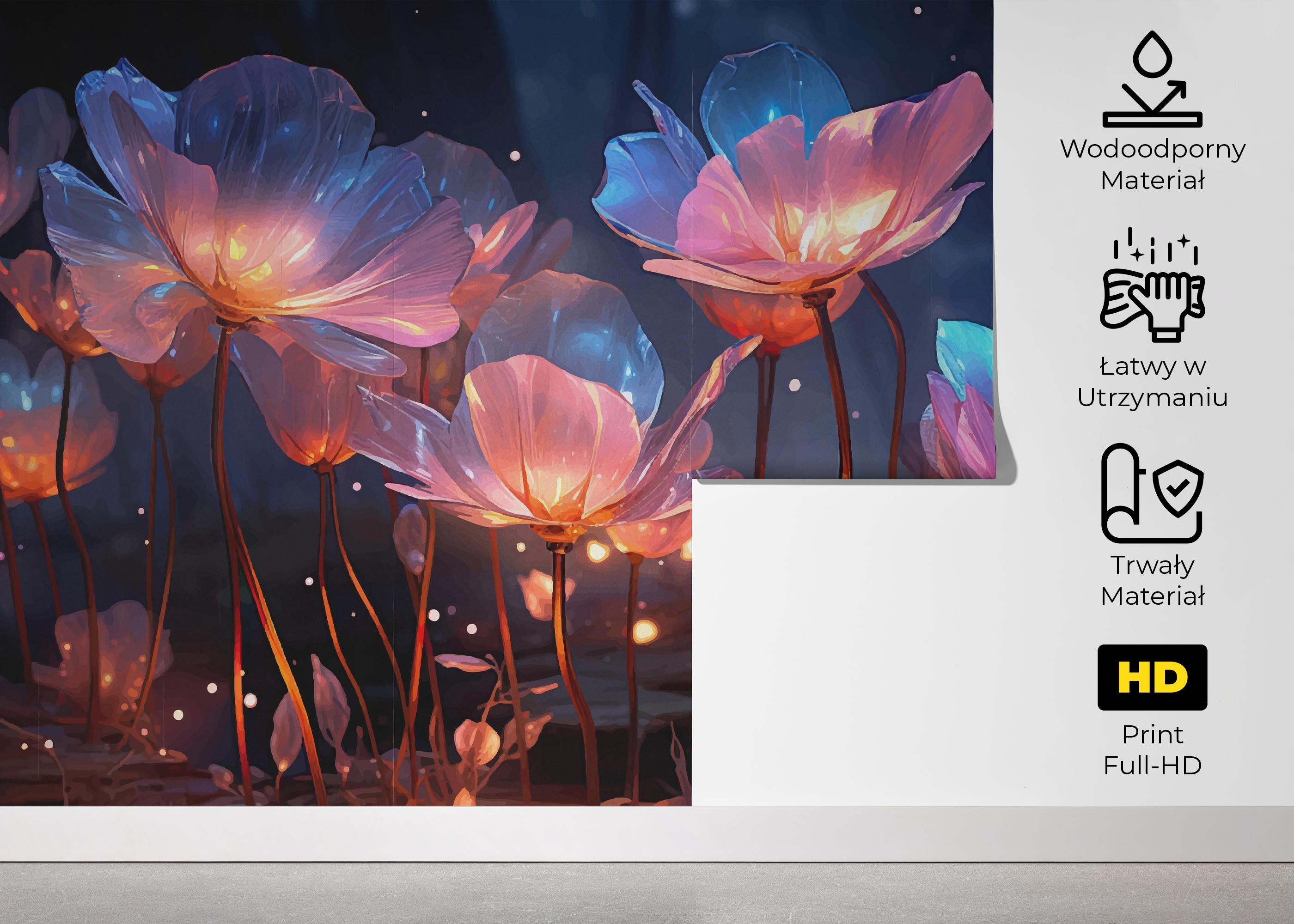 Fototapeta Flower 3d Glow mockup 5