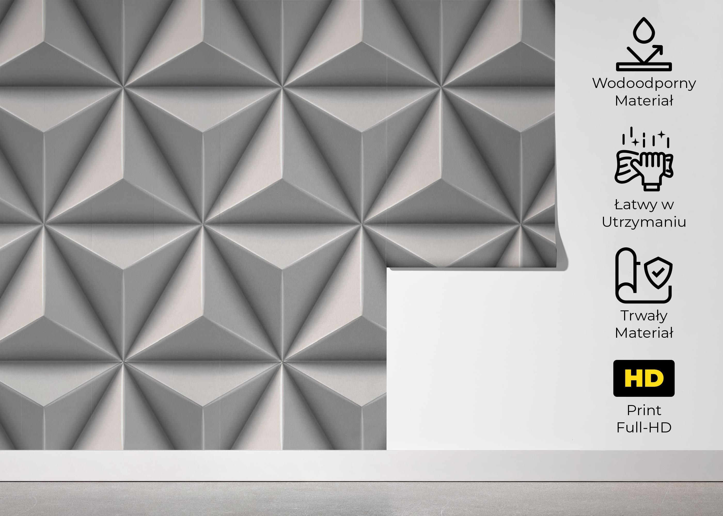 Fototapeta Grey 3d Triangle mockup 5