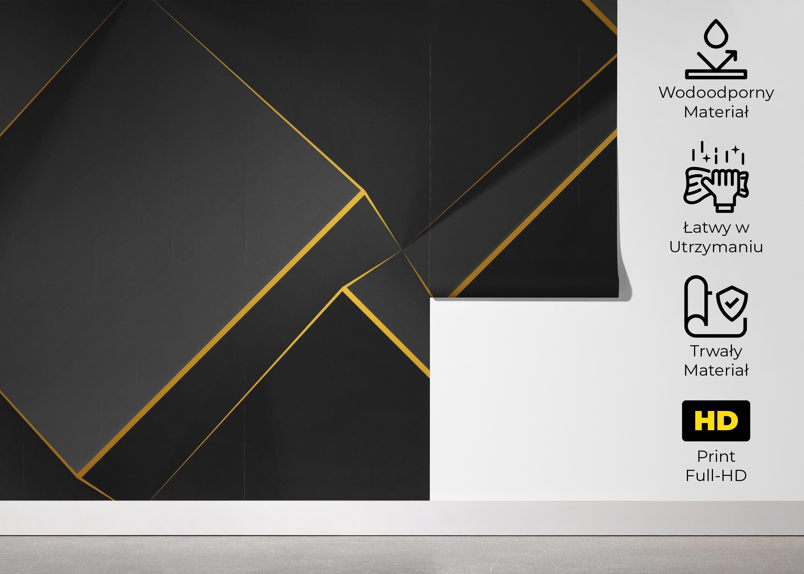 Fototapeta Volumetric Yellow Cubes mockup 5