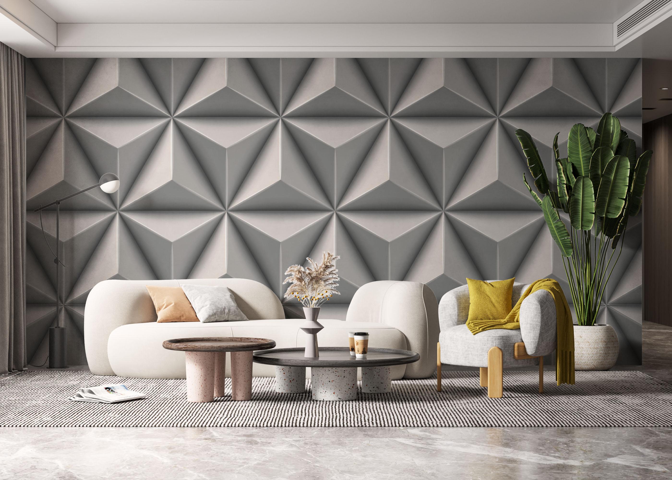 Fototapeta Grey 3d Triangle mockup 6