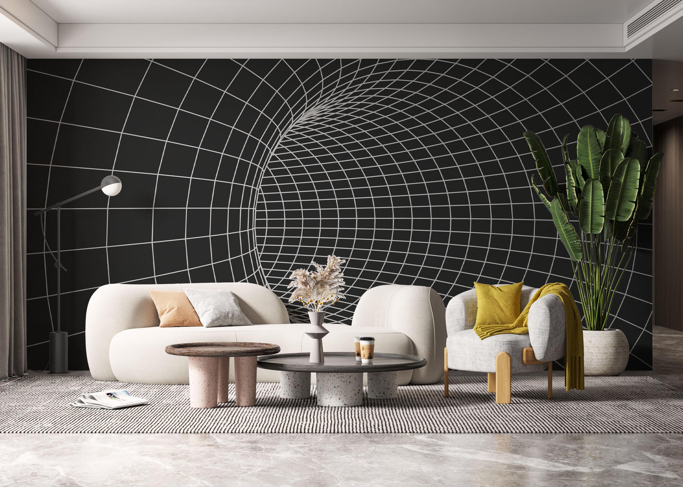 Fototapeta Grey Tunnel Line mockup 6