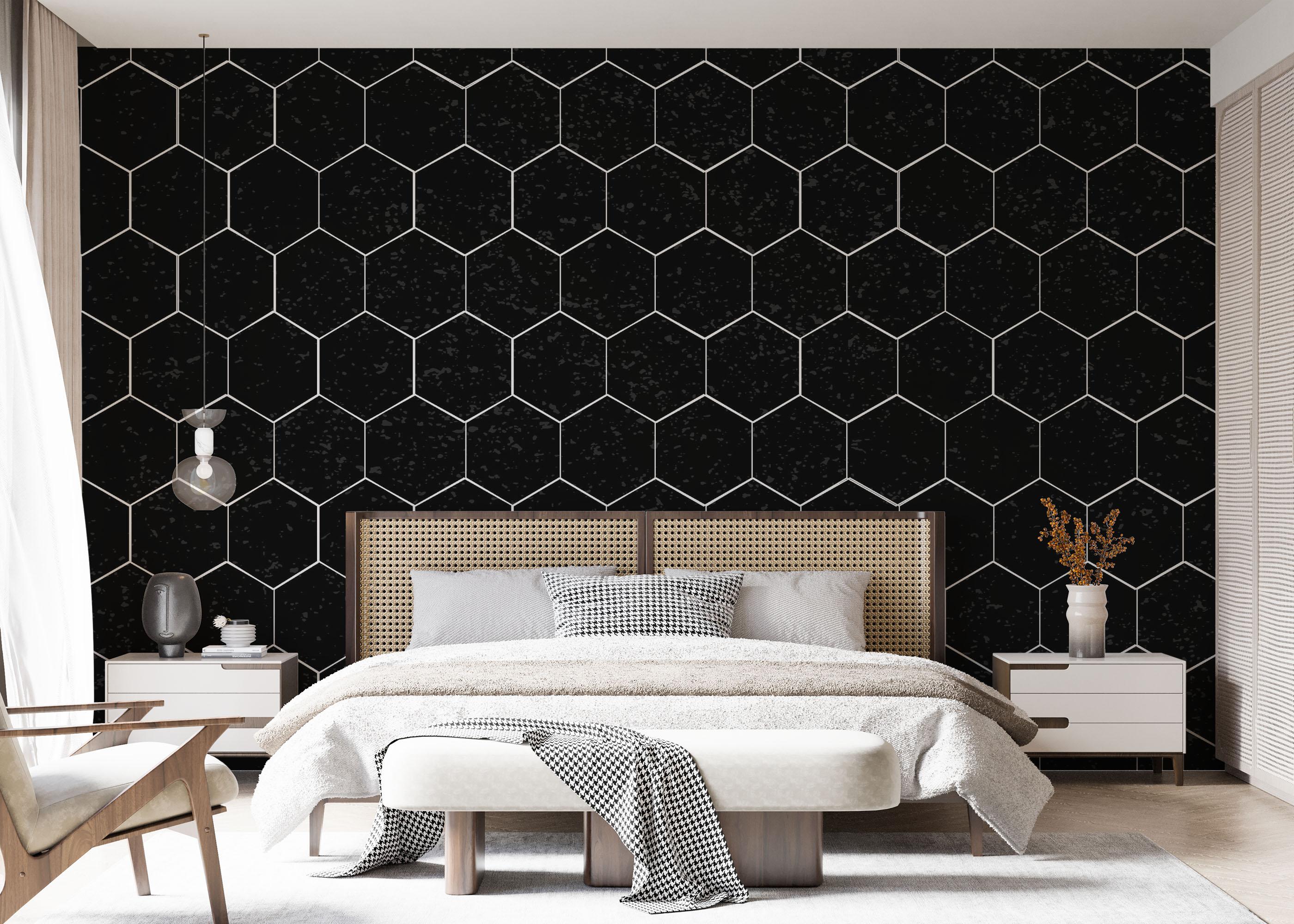 Fototapeta Black Hexagon Art mockup 7