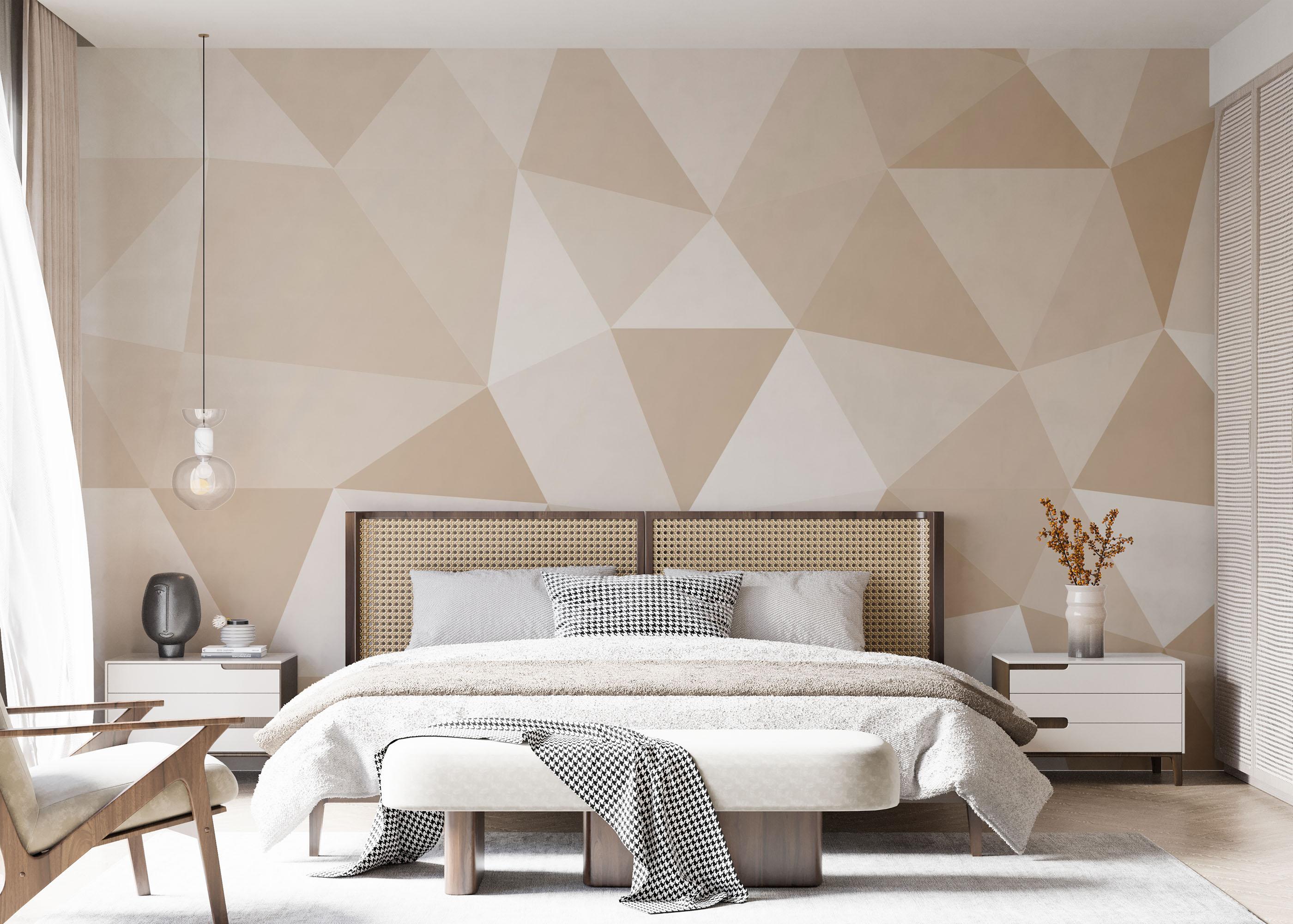 Fototapeta Cream Triangle Art mockup 7