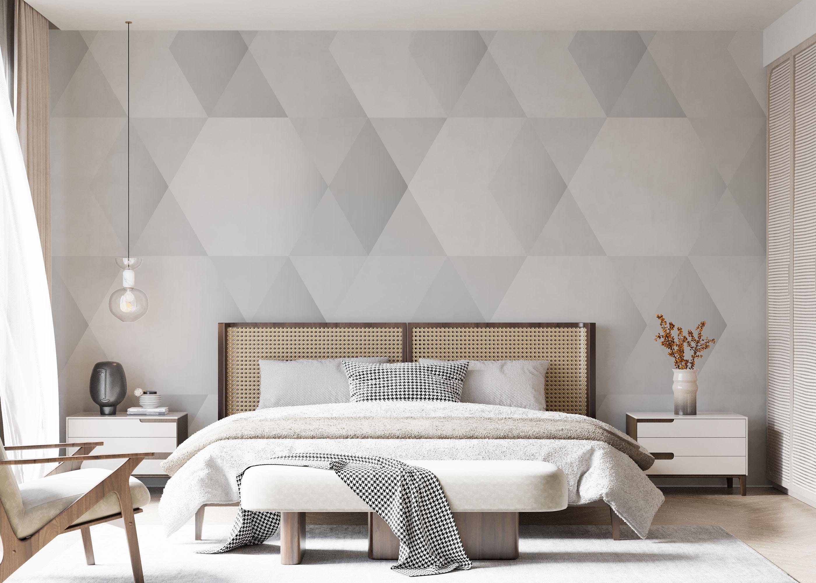 Fototapeta Grey Hexagonal Art mockup 7