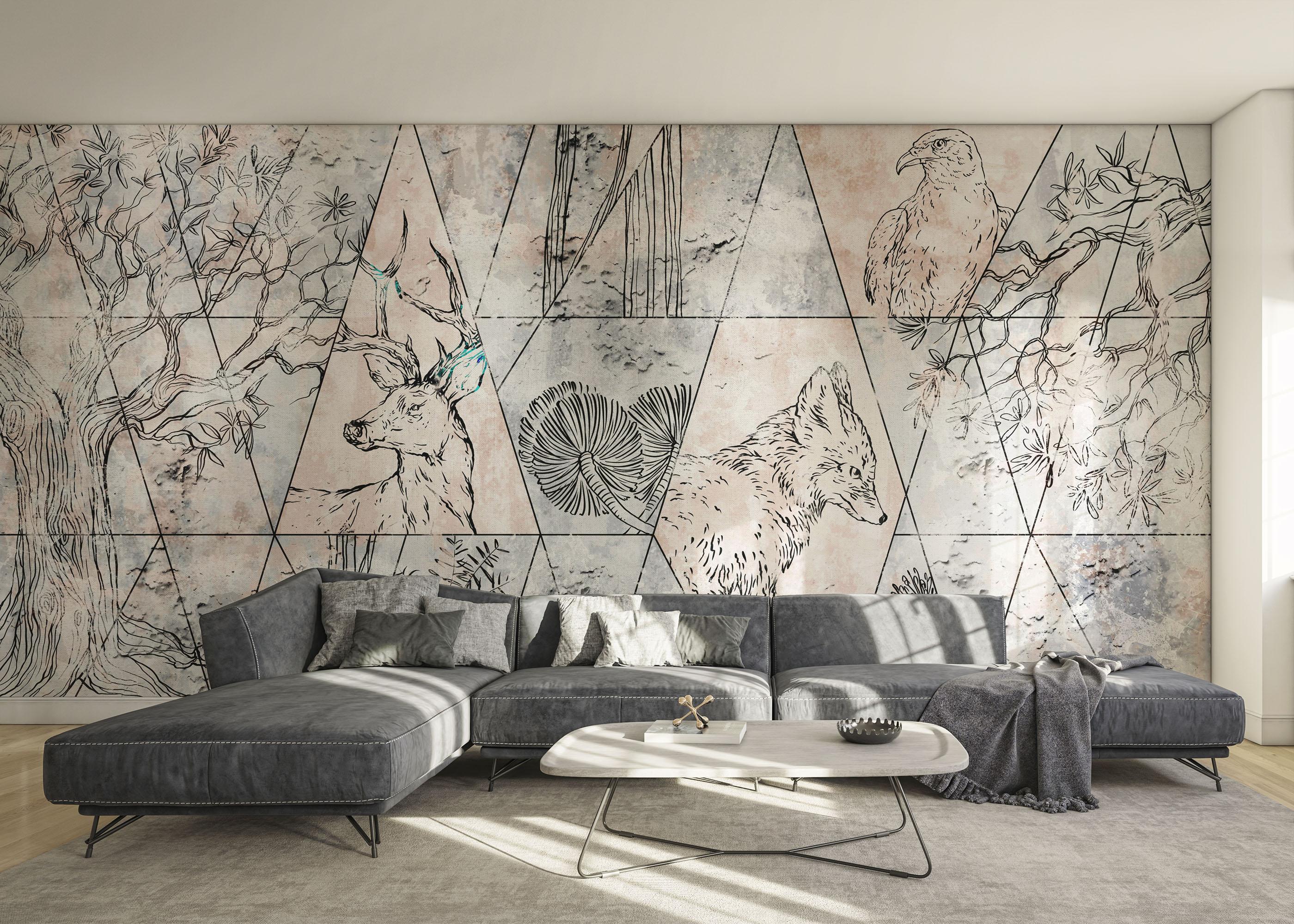 Fototapeta Geometric Forest mockup 0