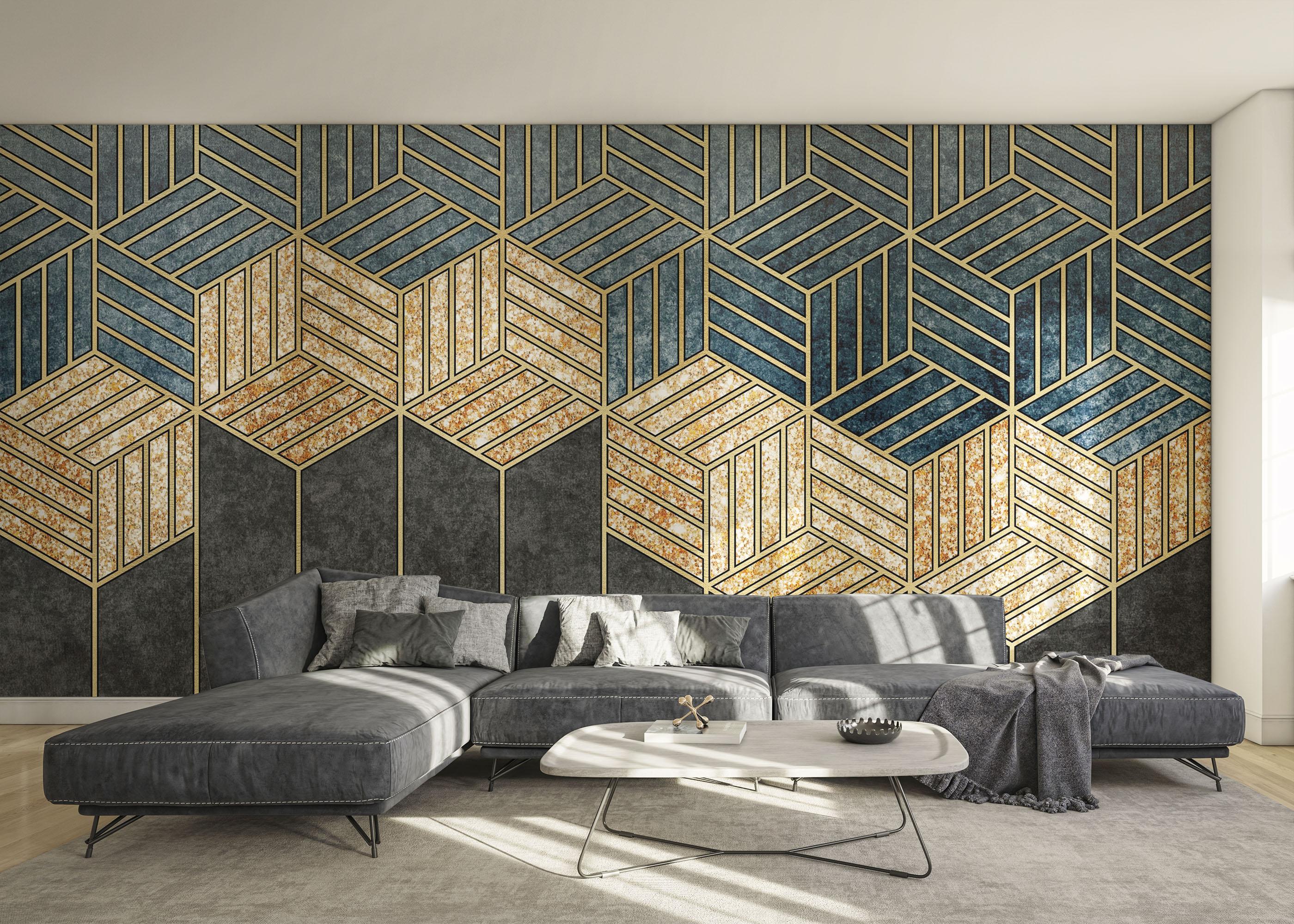 Fototapeta Geometric Wheat mockup 0