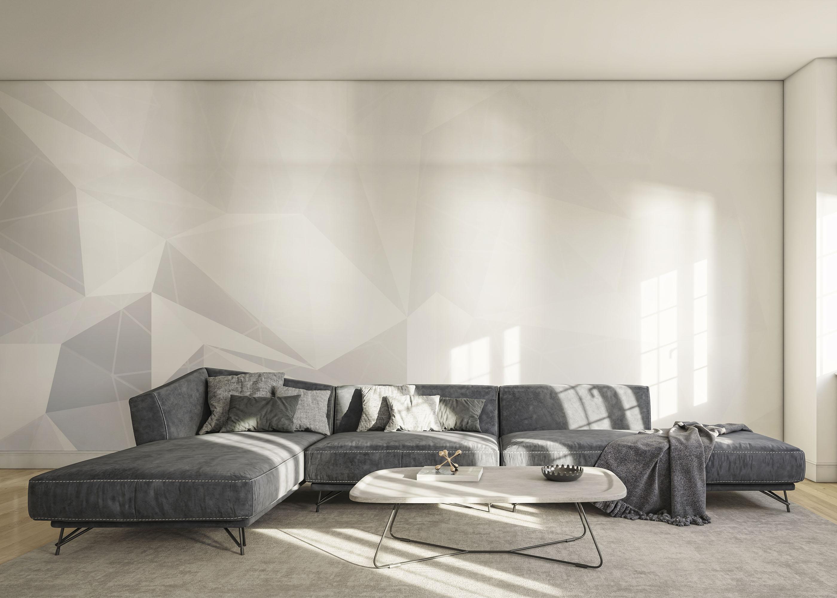 Fototapeta Grey Triangle Wall mockup 0