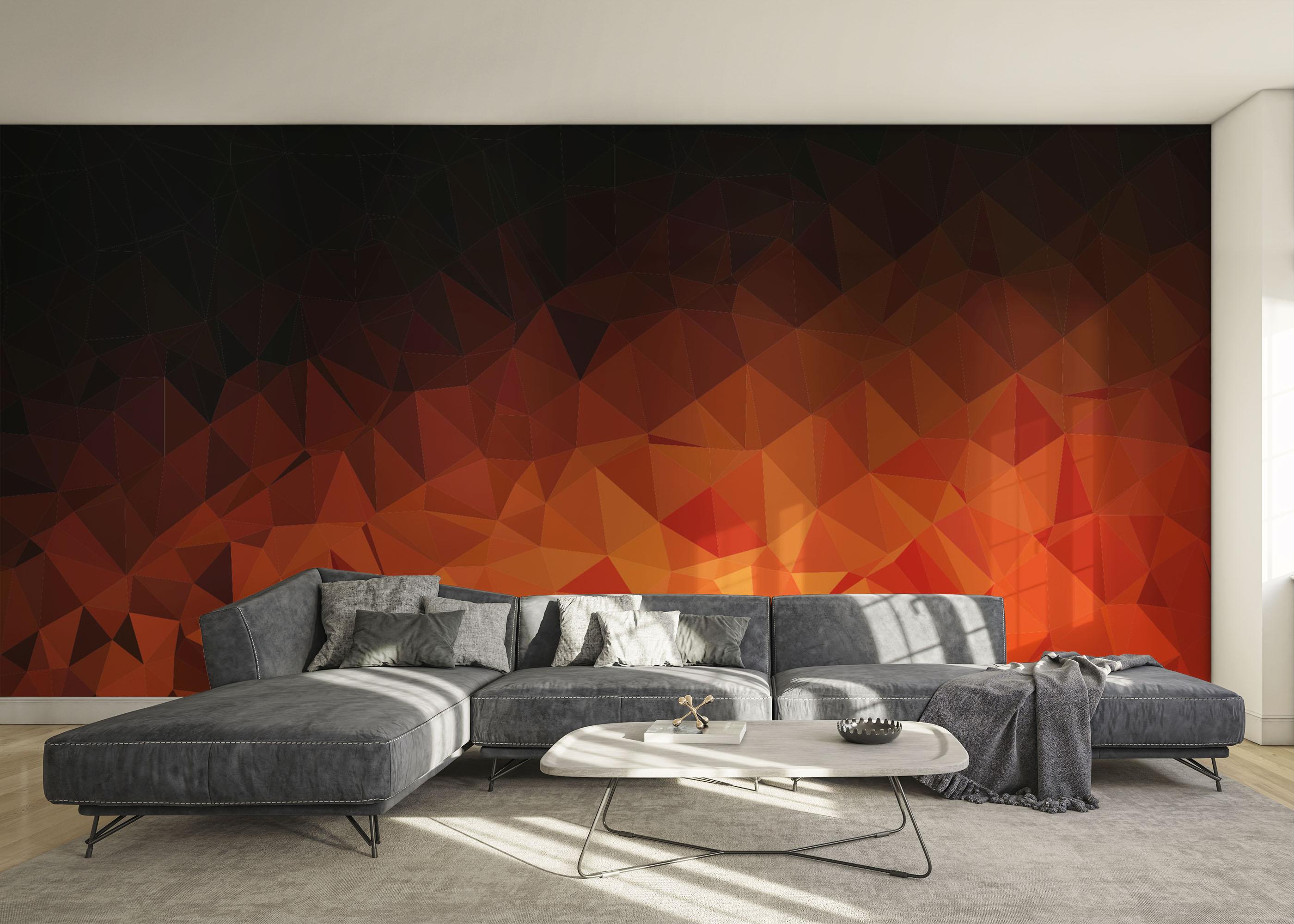Fototapeta Lava Triangle Wall mockup 0