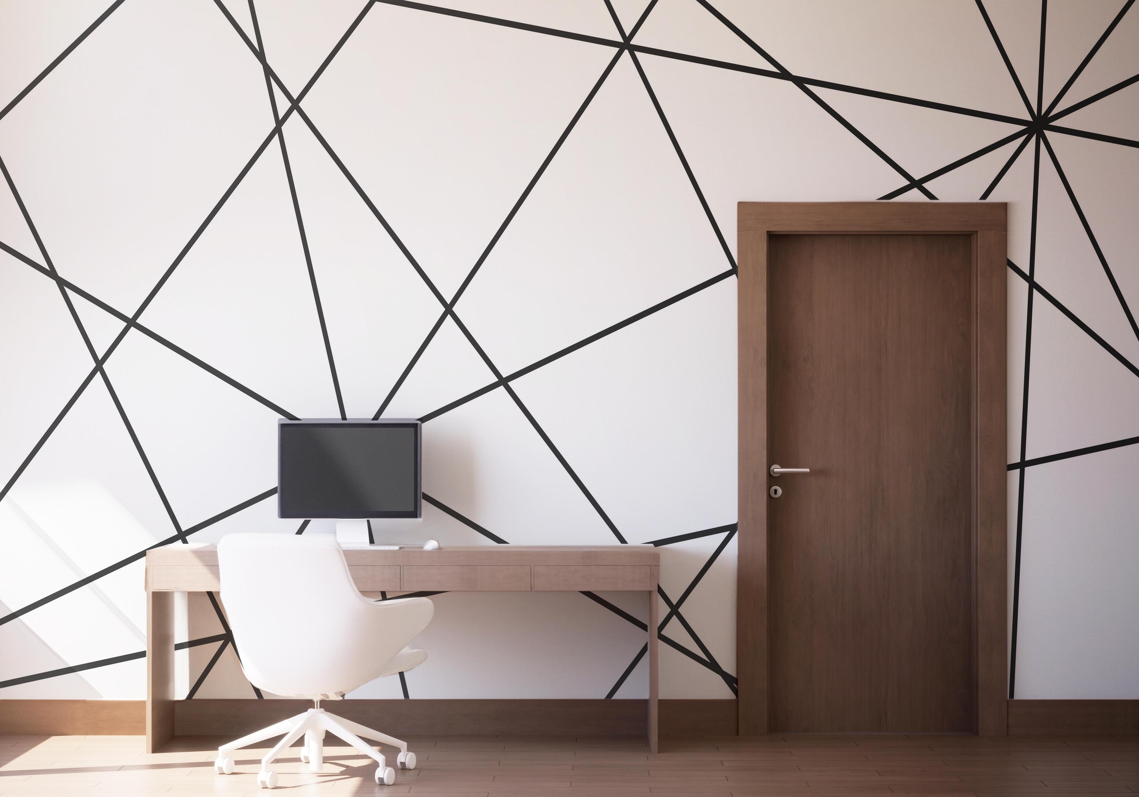 Fototapeta Black Triangle Cut mockup 1