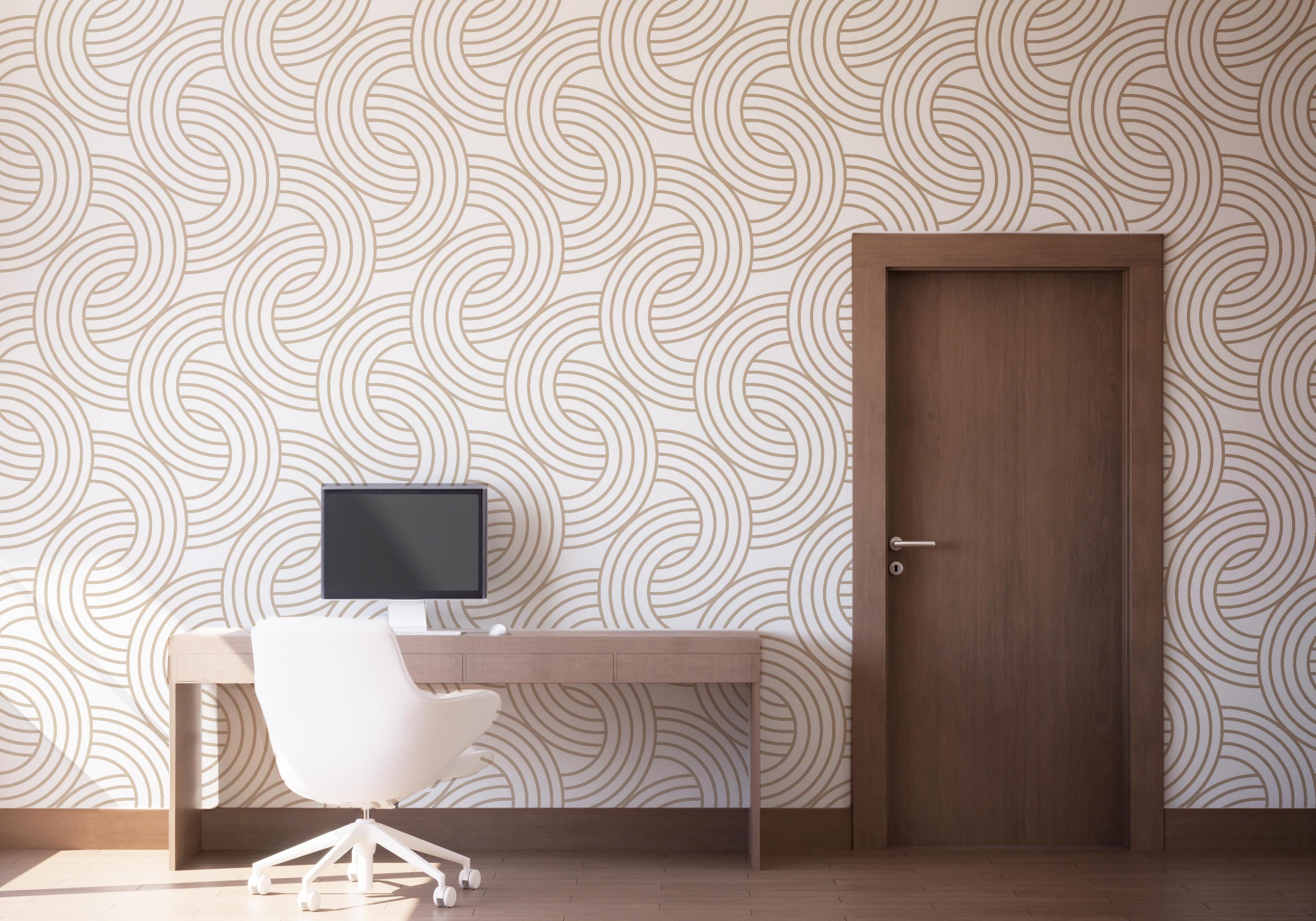 Fototapeta Cream Line Wave mockup 1