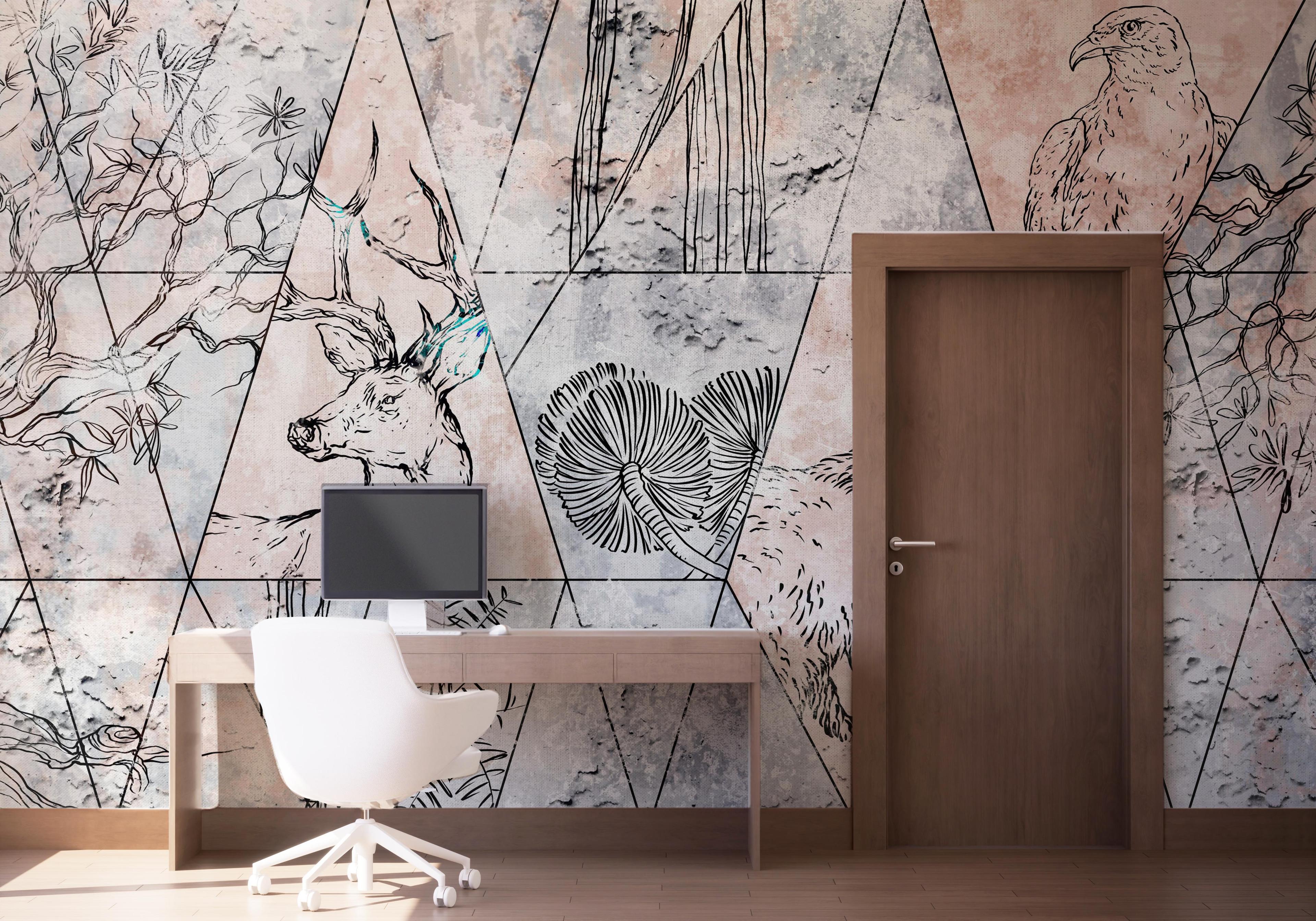 Fototapeta Geometric Forest mockup 1