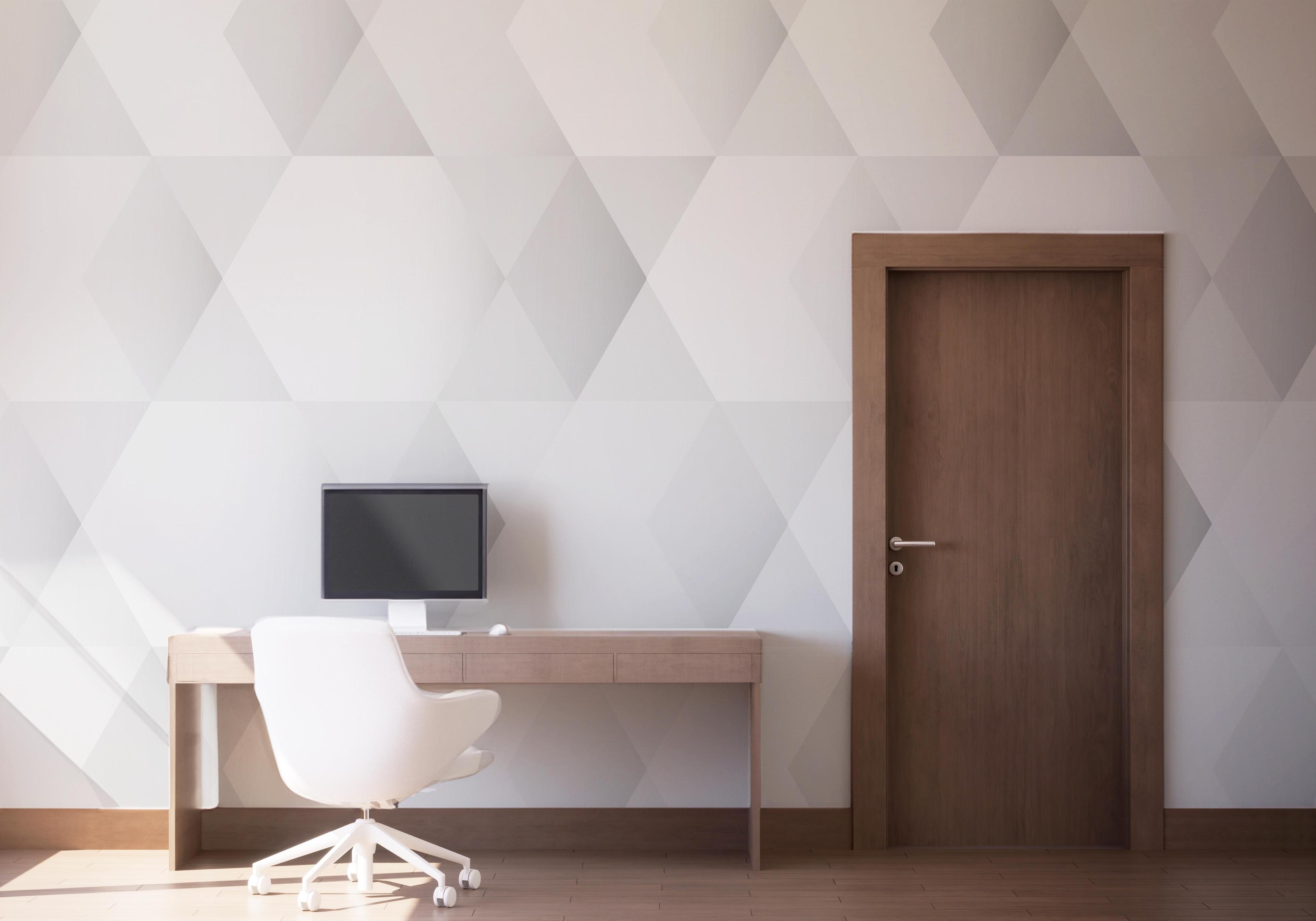 Fototapeta Grey Hexagonal Art mockup 1