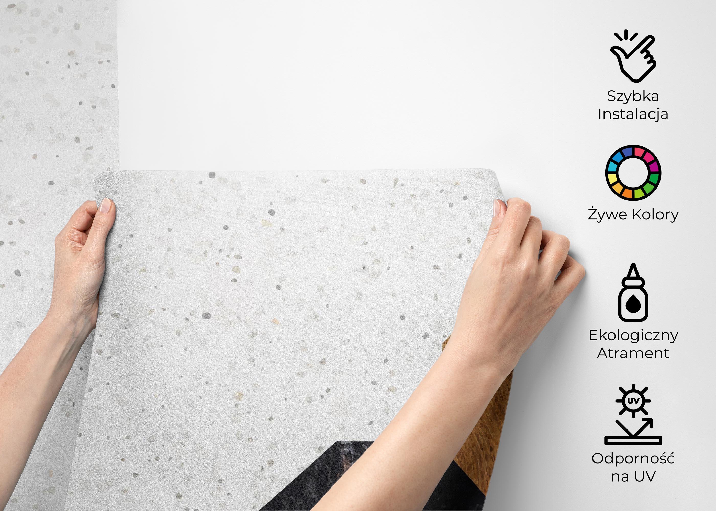 Fototapeta Black Rock Hexagon mockup 2