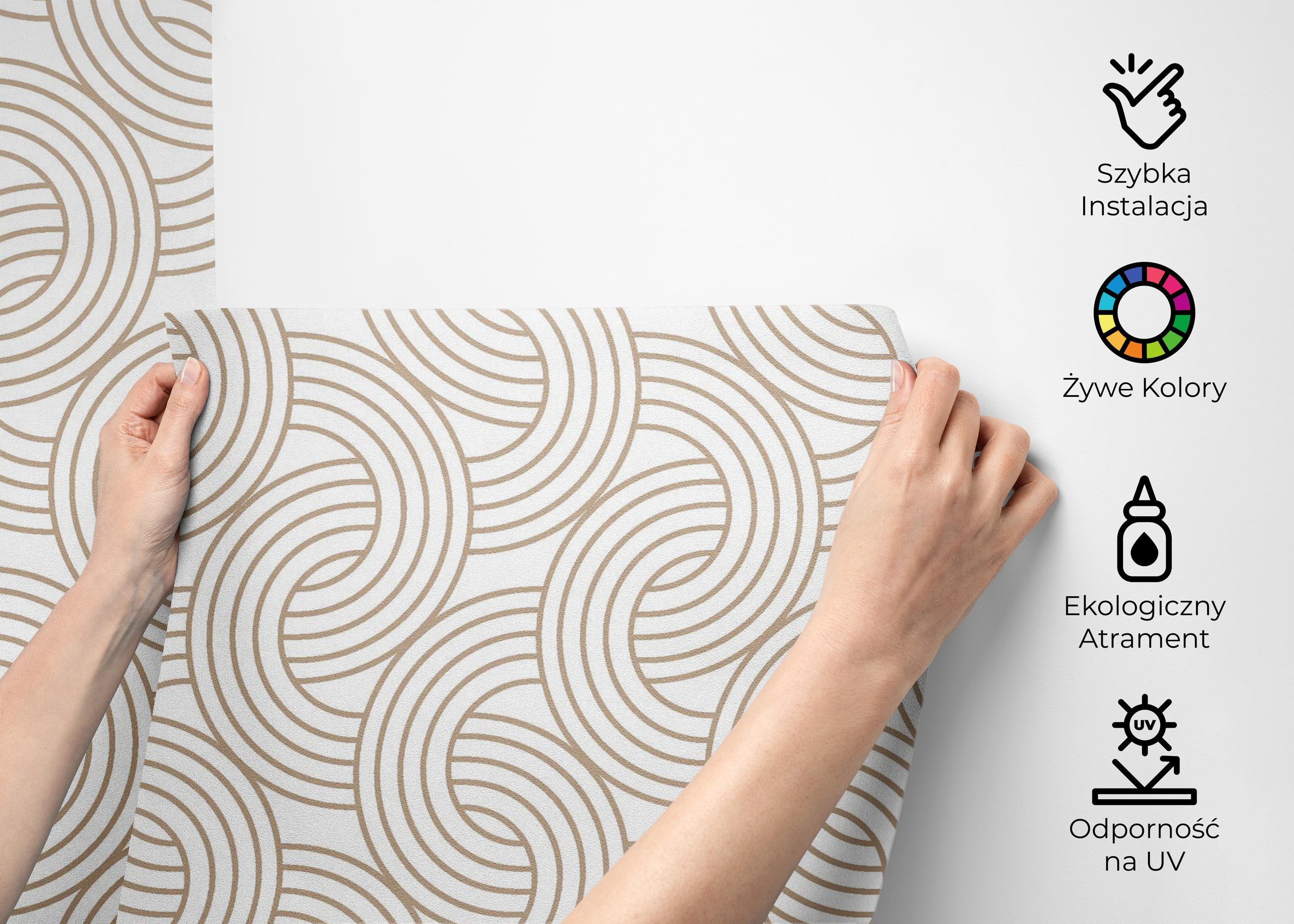 Fototapeta Cream Line Wave mockup 2